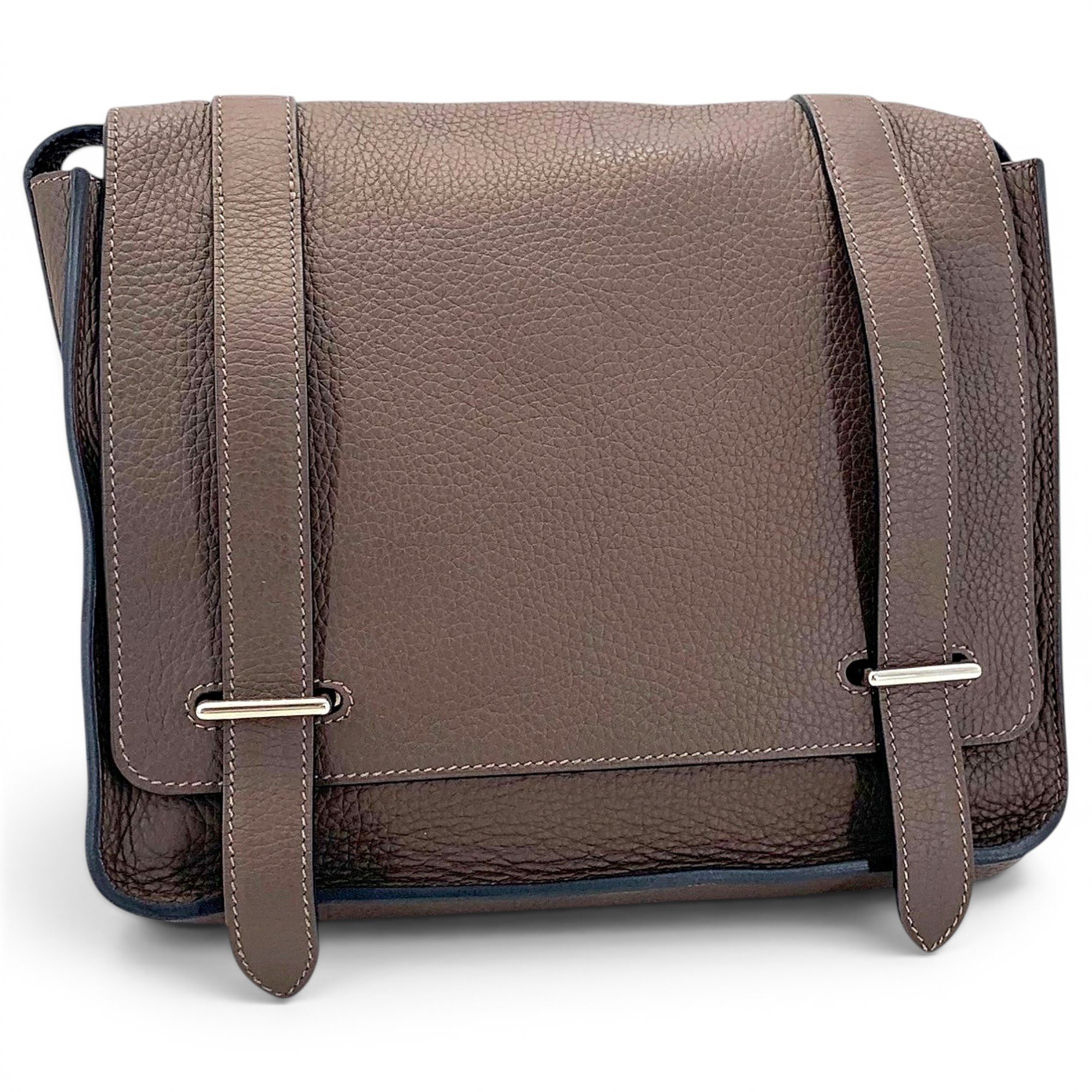 H leather handbag