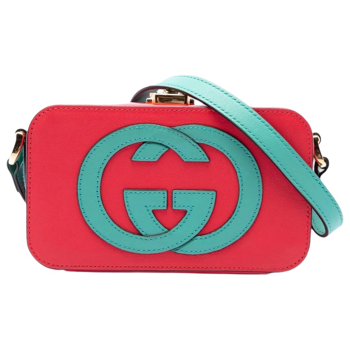 Interlocking leather bag