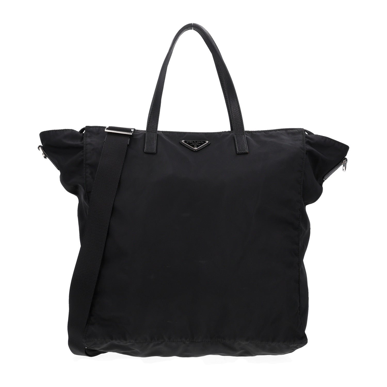 Tessuto Nylon Vela Shopping Tote Black