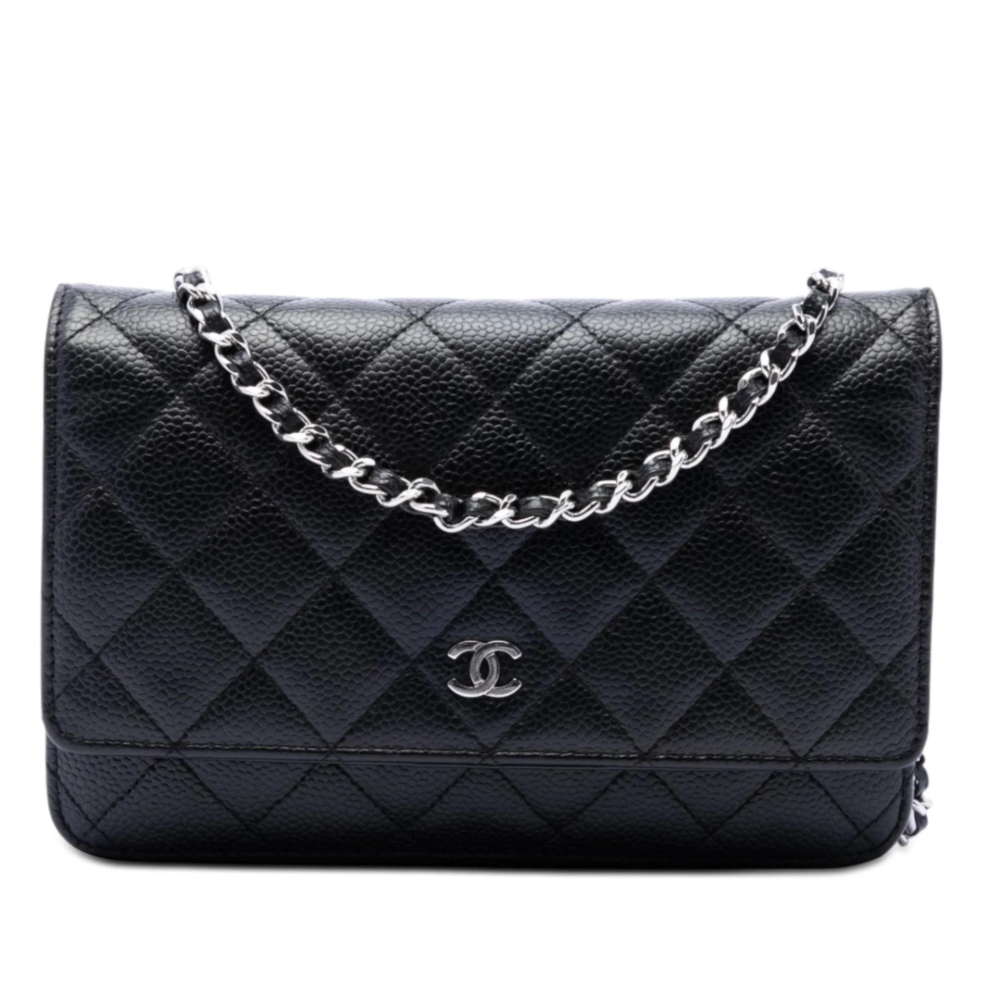 Wallet On Chain leather crossbody bag