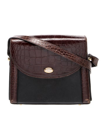 Embossed Leather Crossbody Bag
