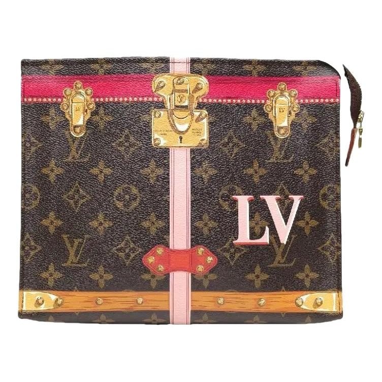 Leather clutch bag