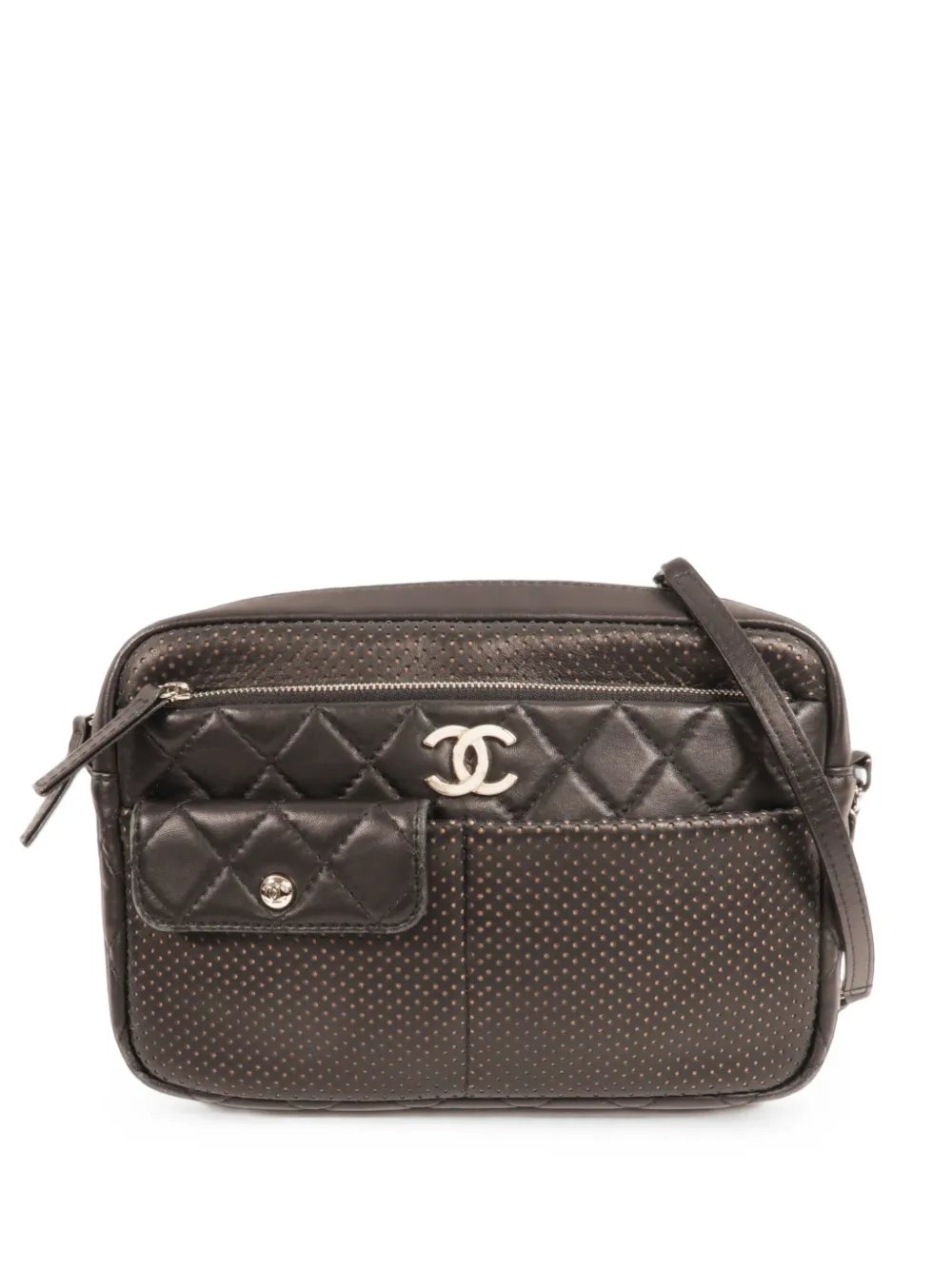 CC perforated shoulder bag