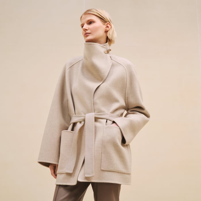Beige Naturel Cashmere Coat