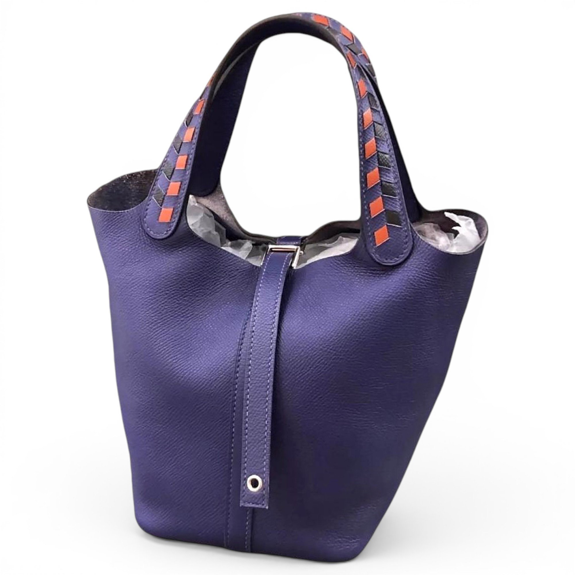 Picotin leather tote