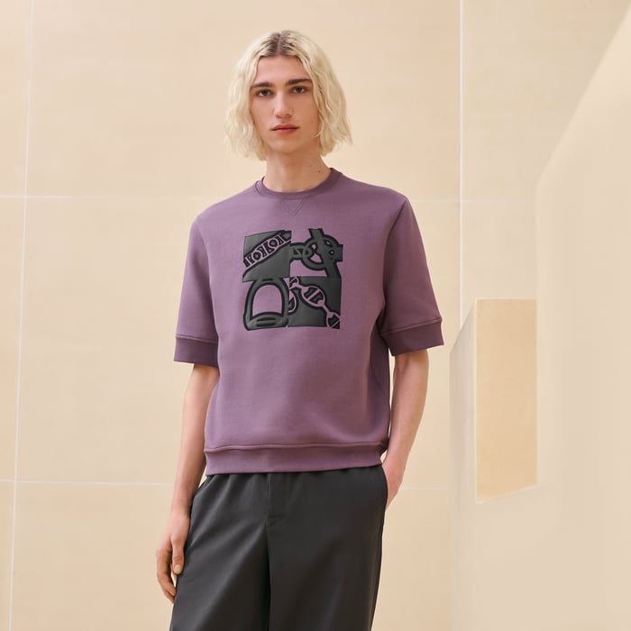 Bruyère "Metallerie Au Carre" T-shirt With Leather Detail