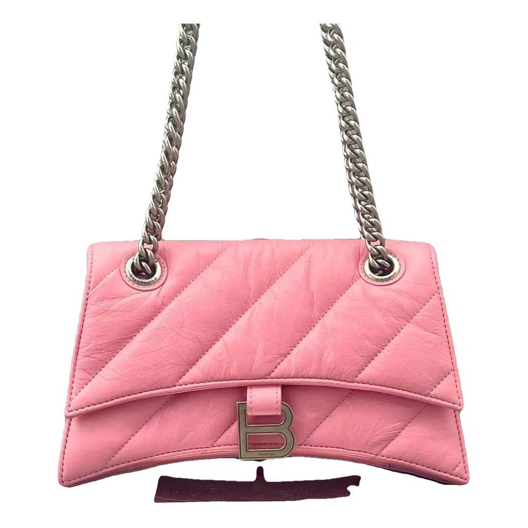 Crush leather handbag