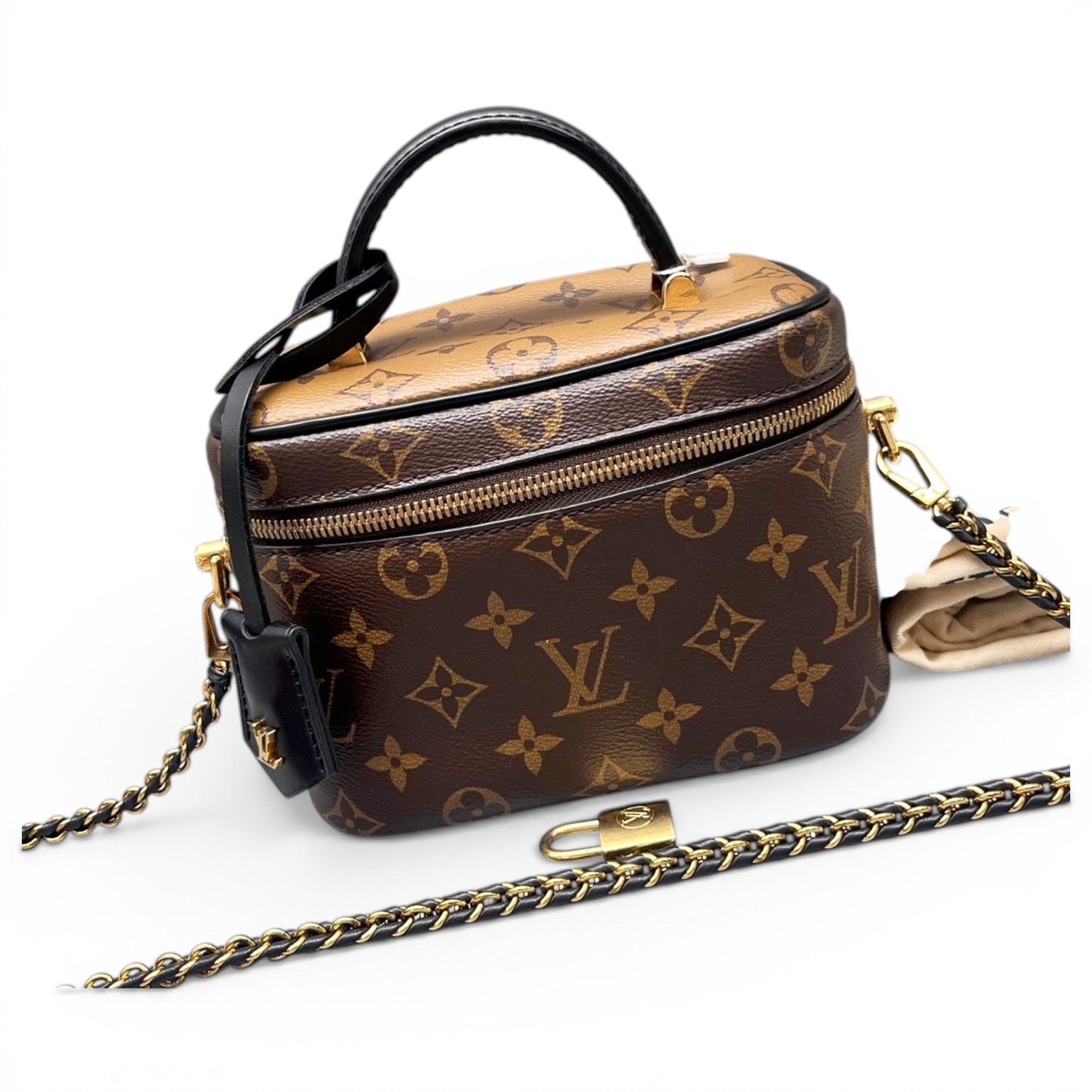 Vanity leather handbag