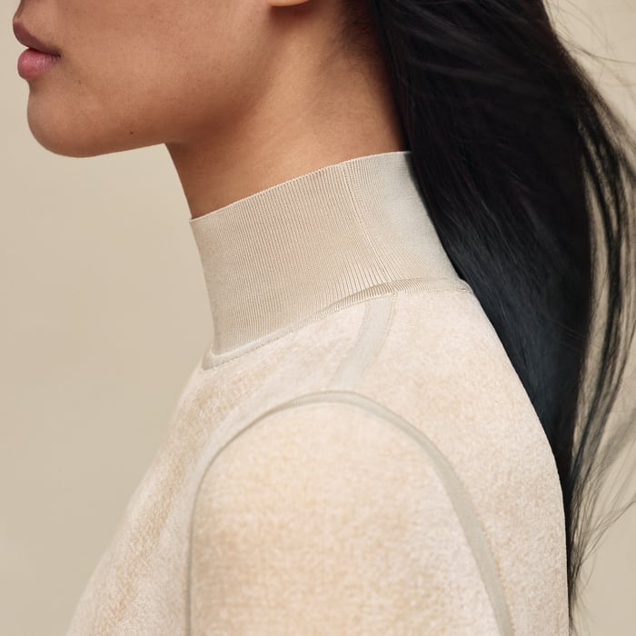 Beige Lumière Long-sleeve Sweater