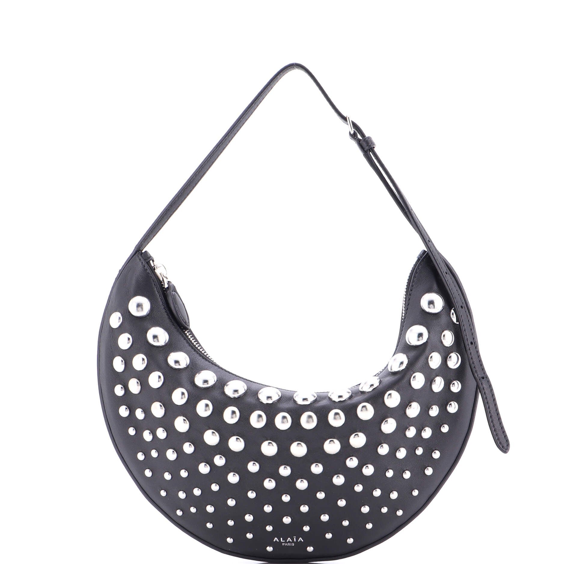 Alaia Half Moon Bag Studded Leather Small