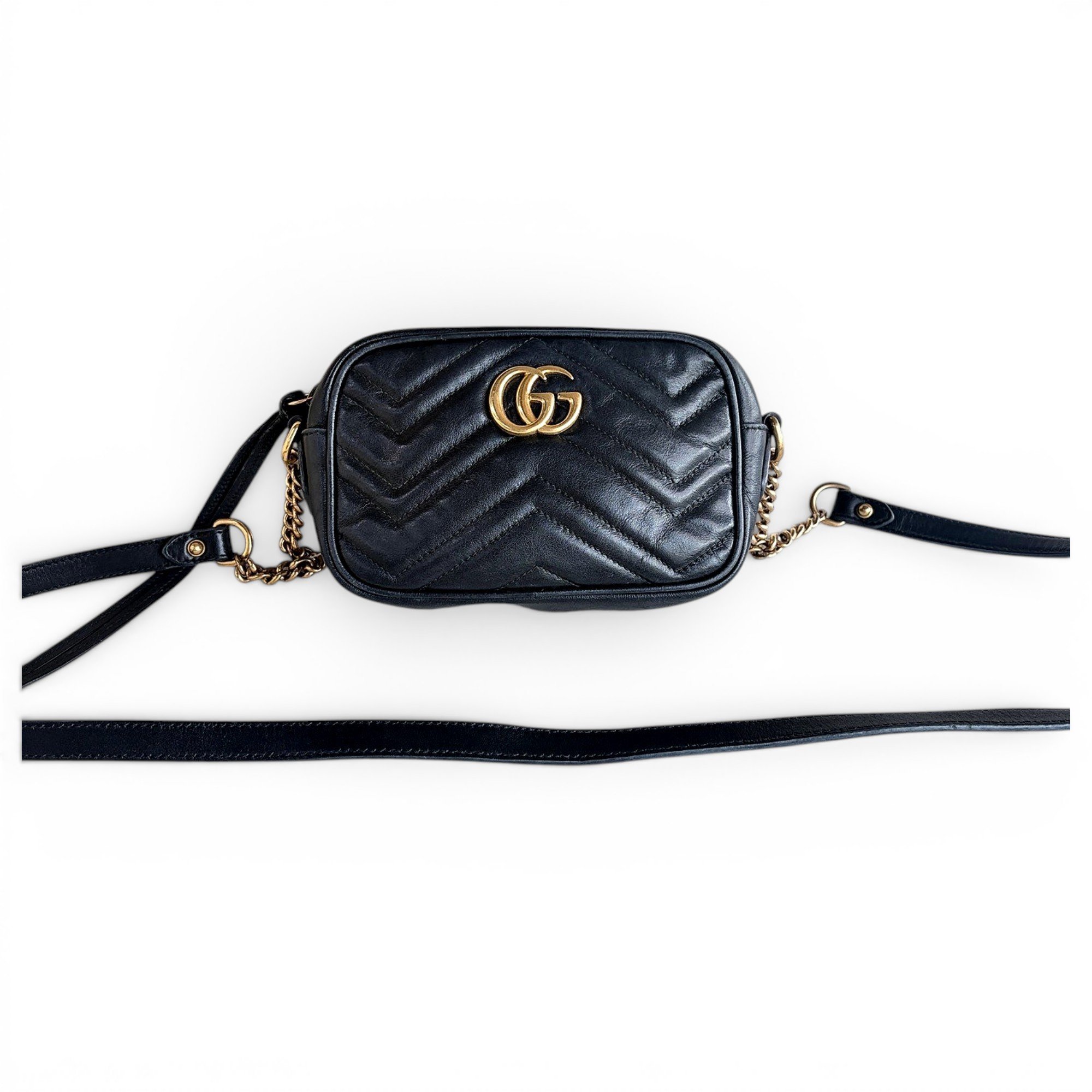 Pearly GG Marmont leather handbag