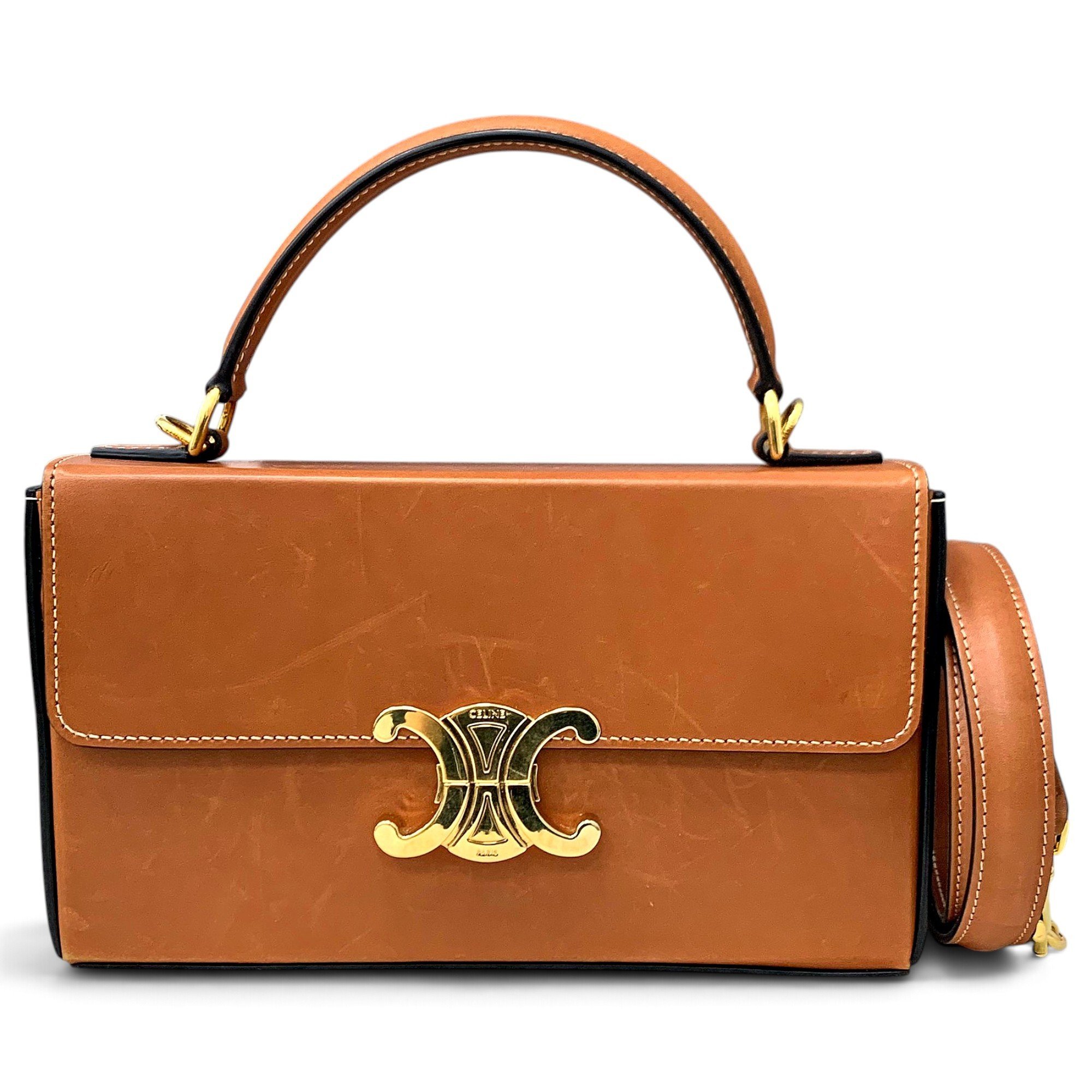 Triomphe leather handbag