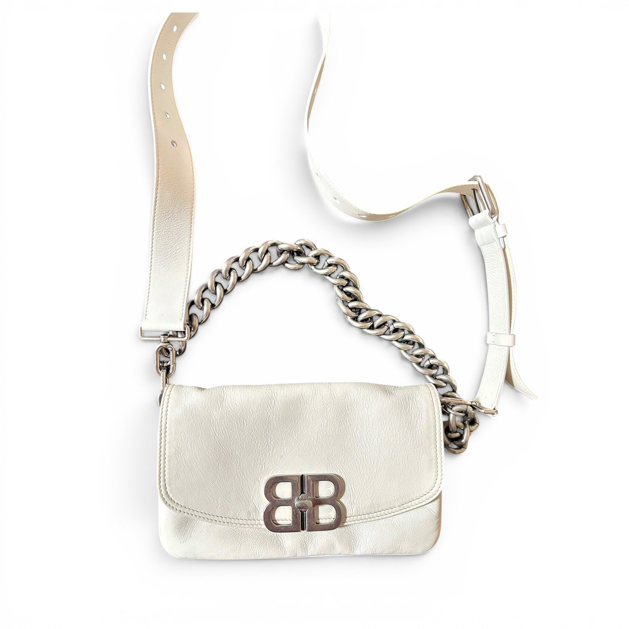 Crush leather handbag