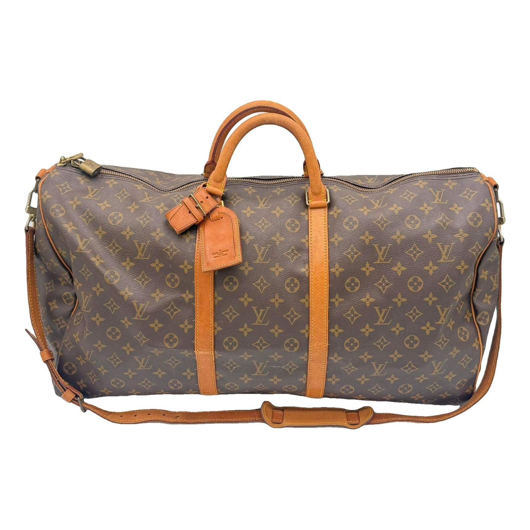 Keepall leather travel bag