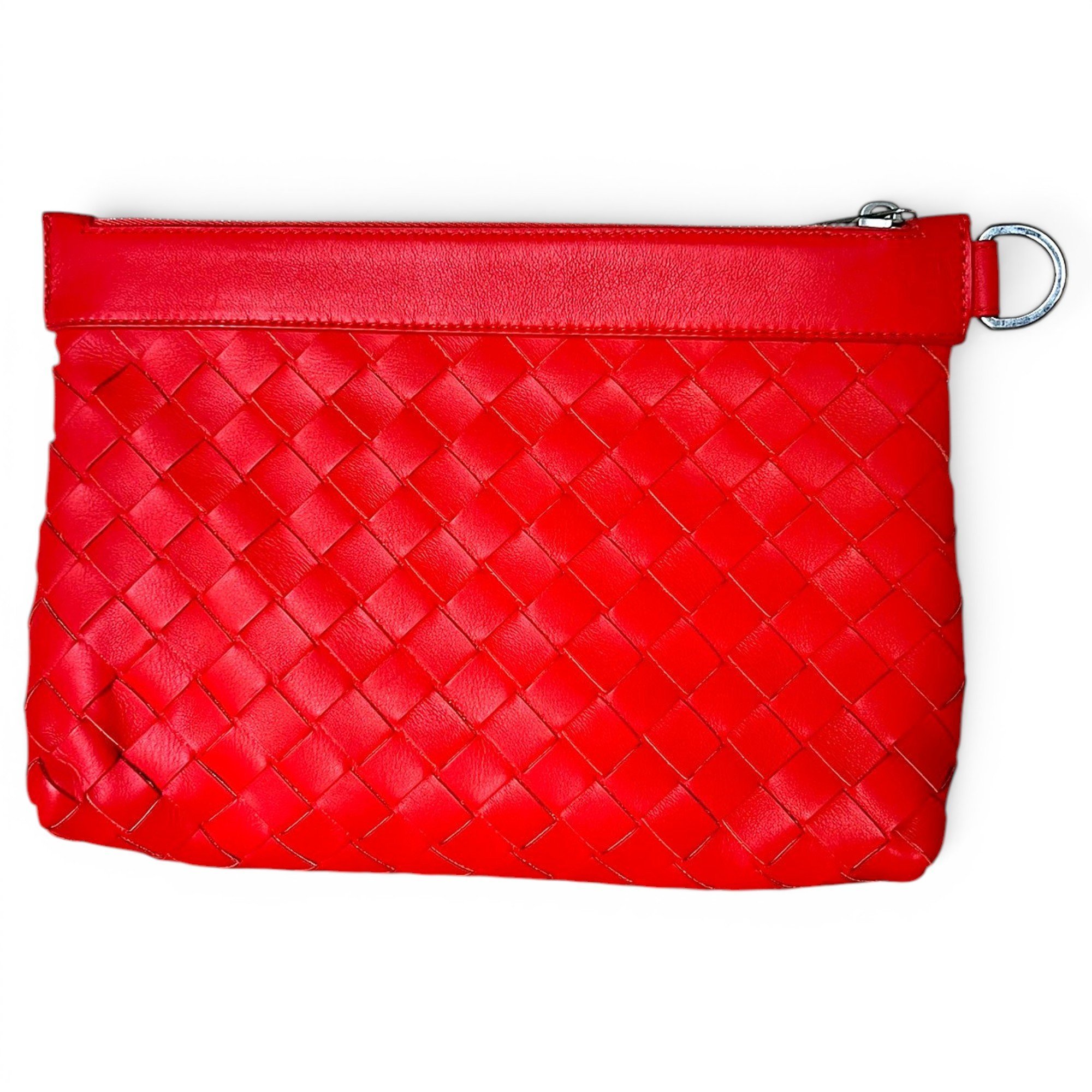 Leather clutch bag