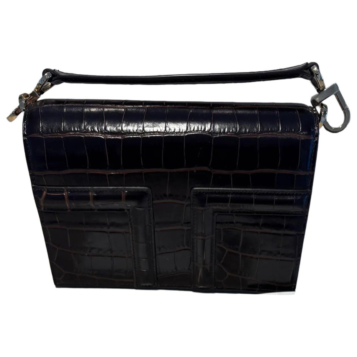 Leather clutch bag