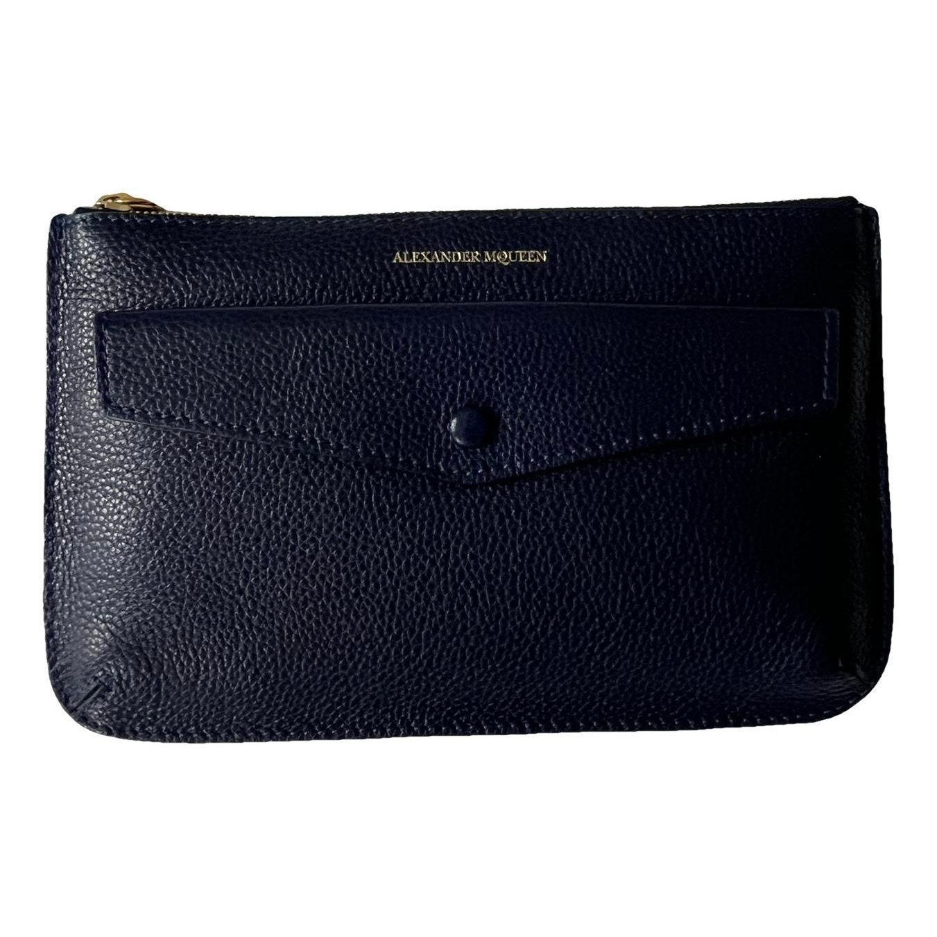 Leather clutch bag