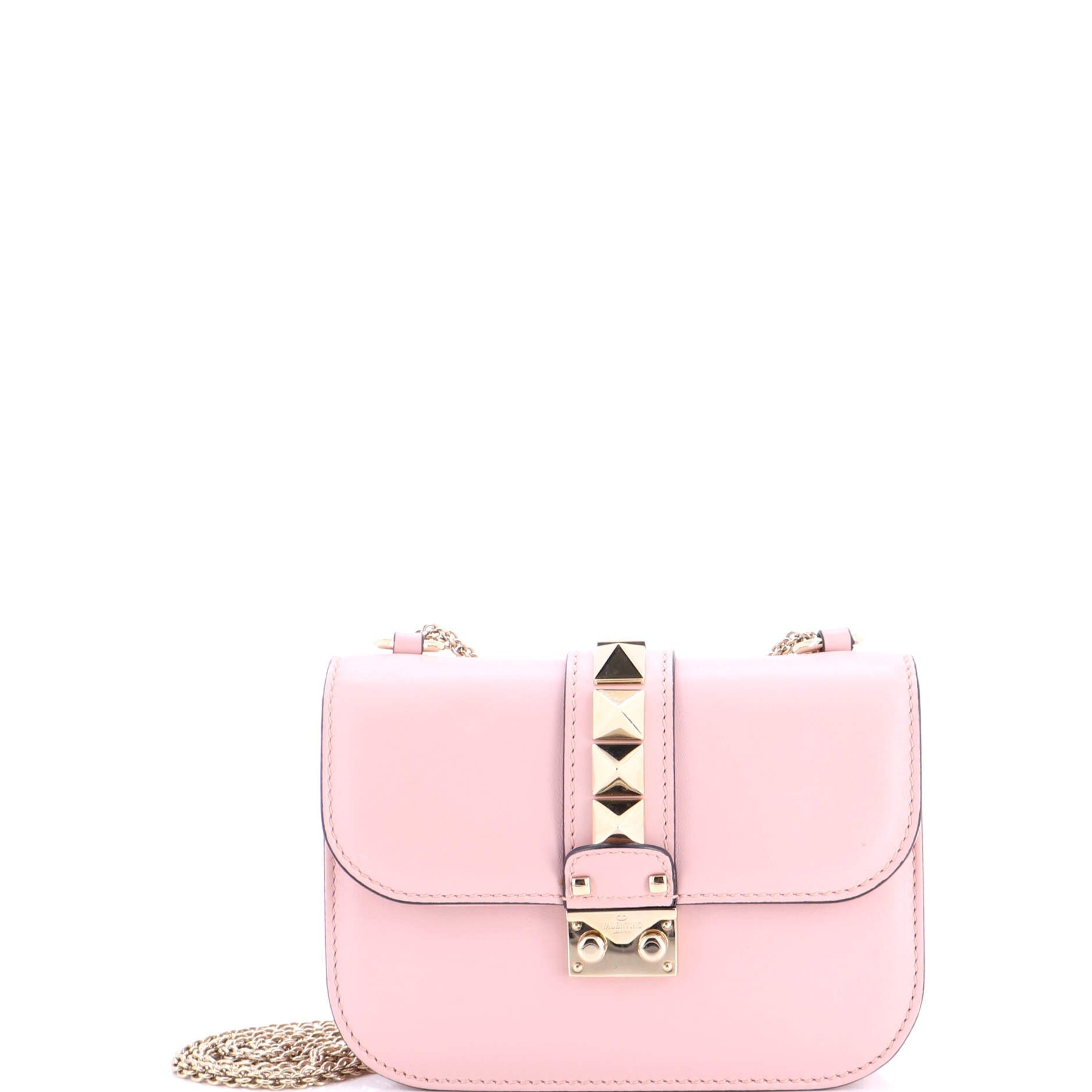 Glam Lock Shoulder Bag Leather Small