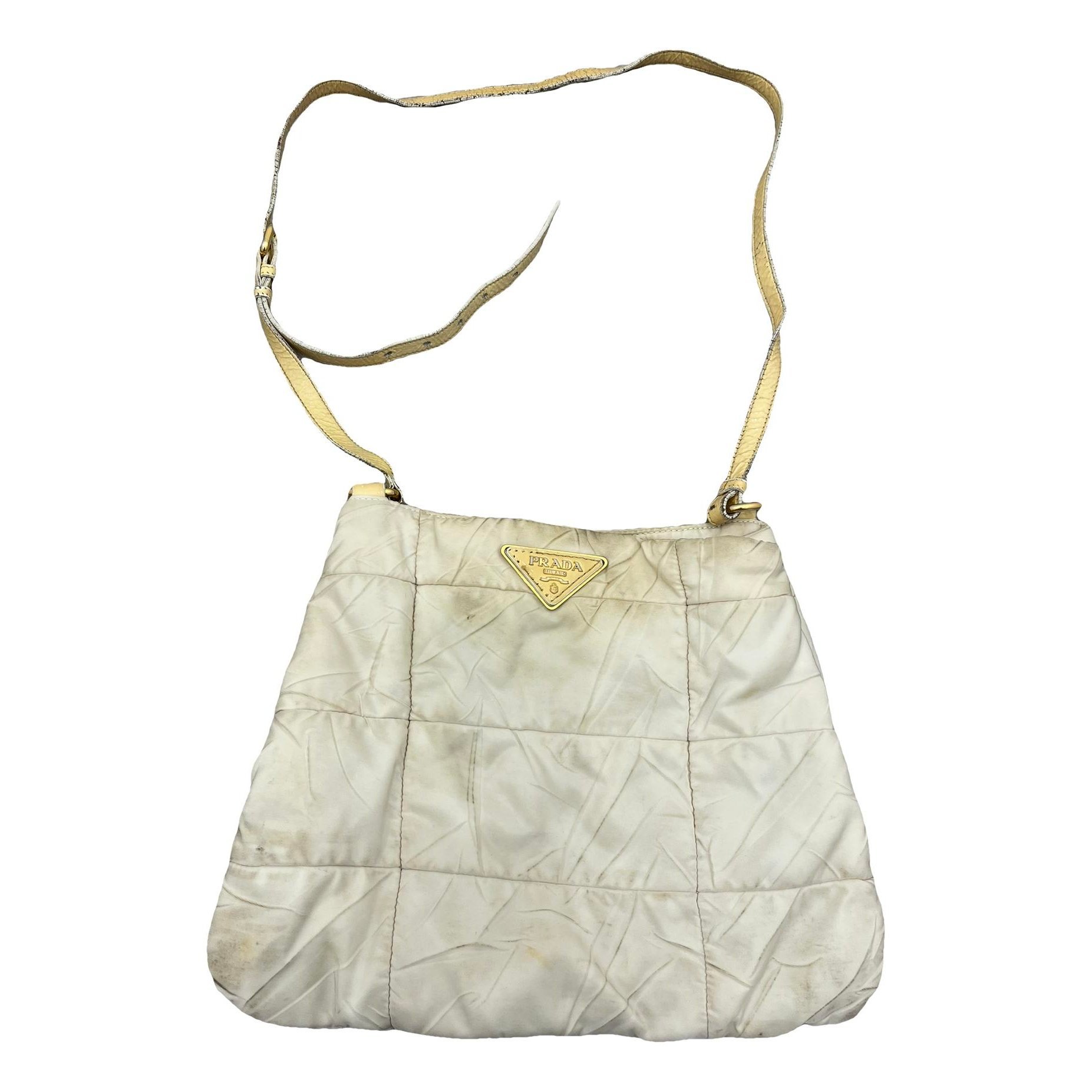 Re-Nylon cloth crossbody bag