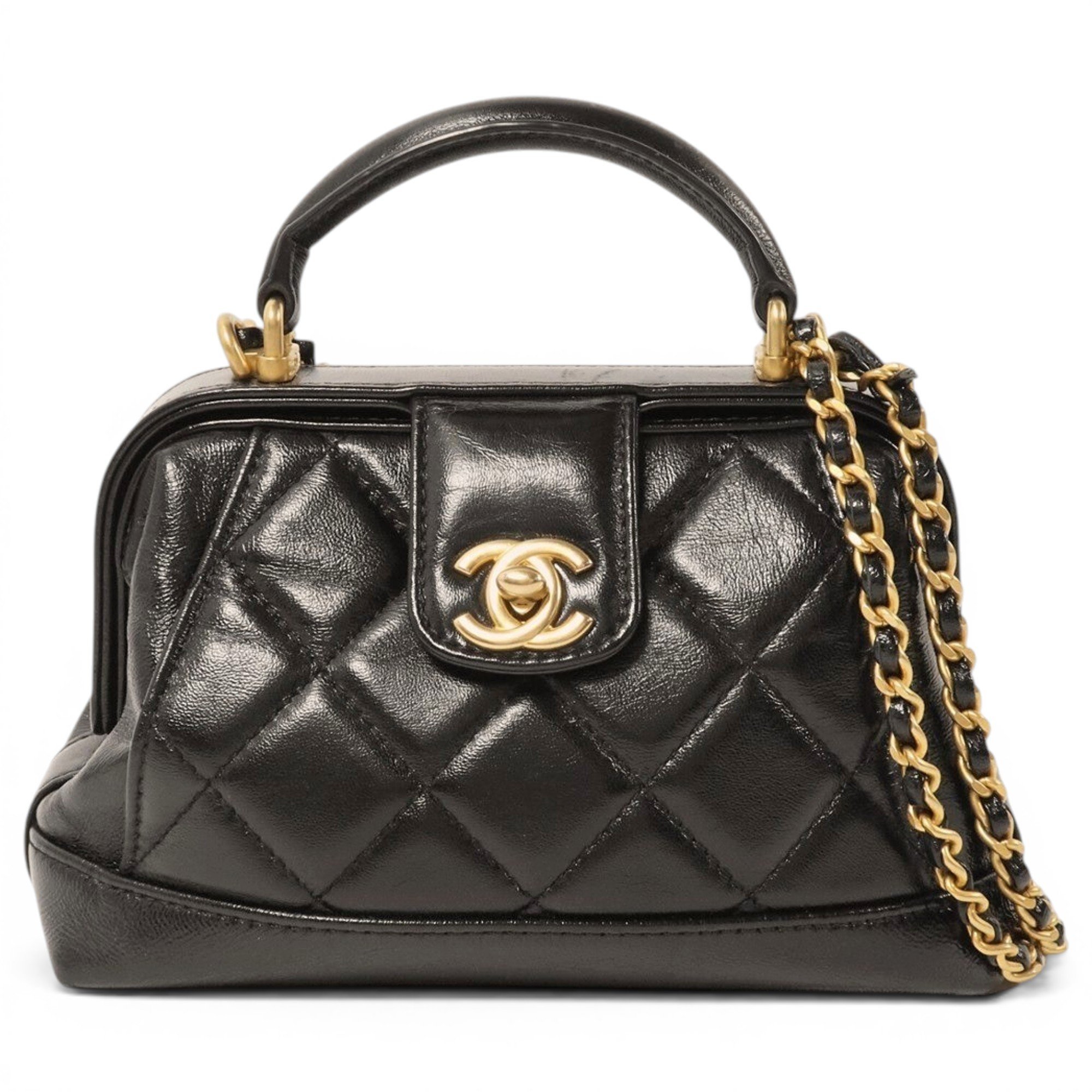 Vanity leather handbag