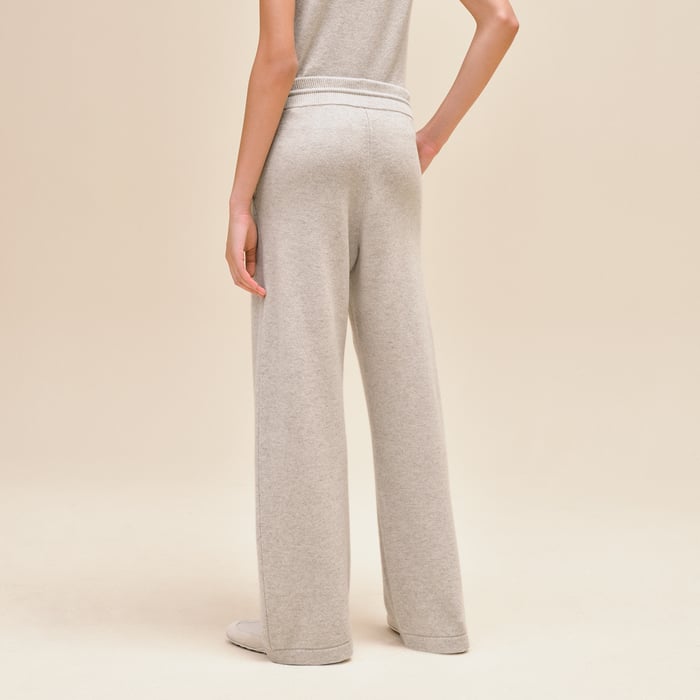 Beige Naturel Cashmere Pants