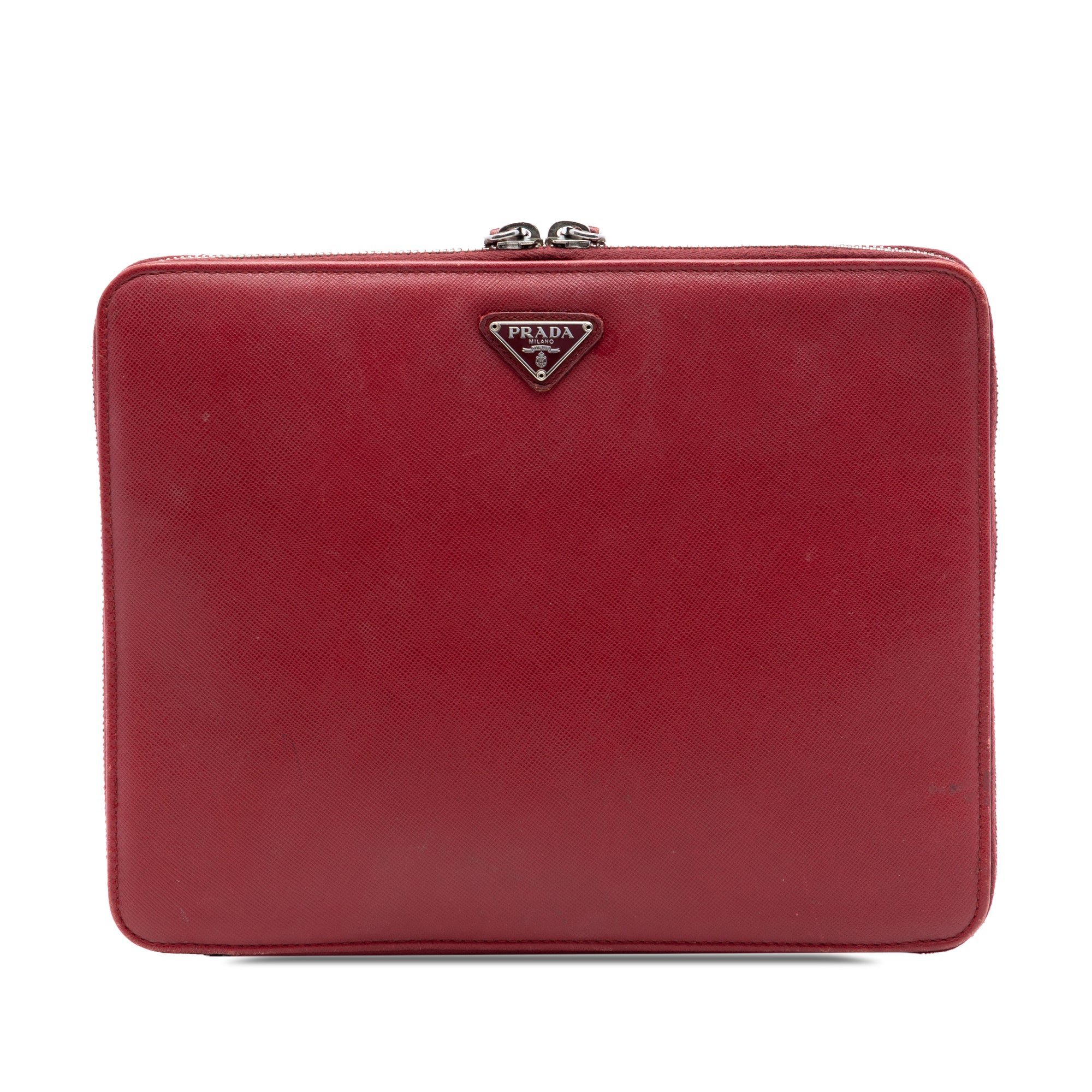 Leather clutch bag