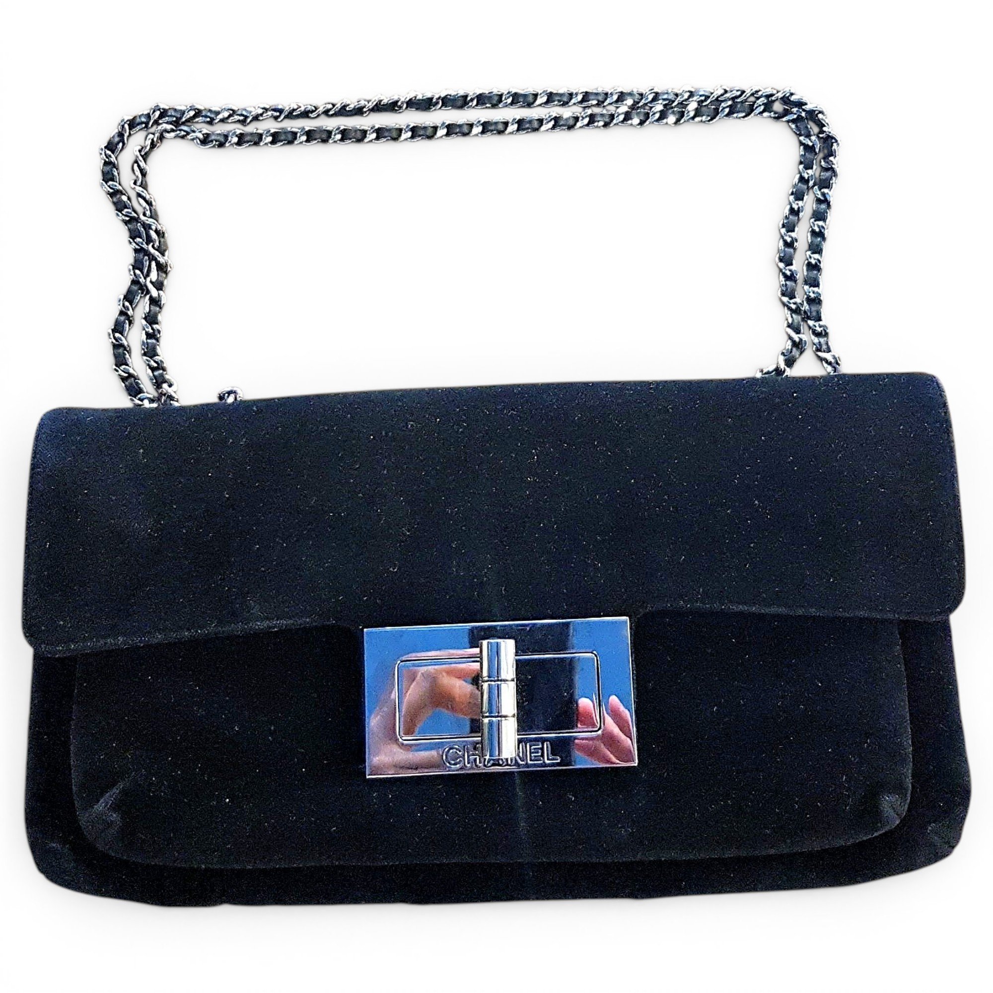 Velvet handbag