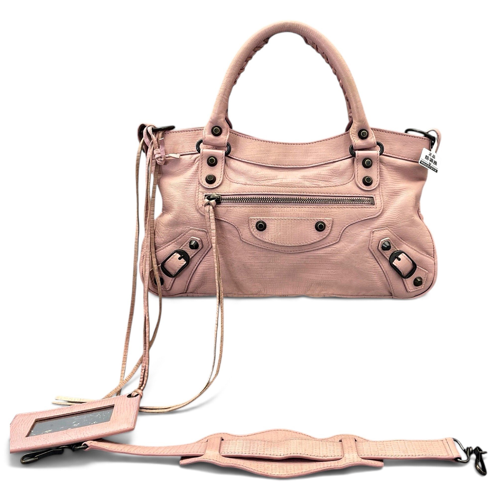 City leather handbag