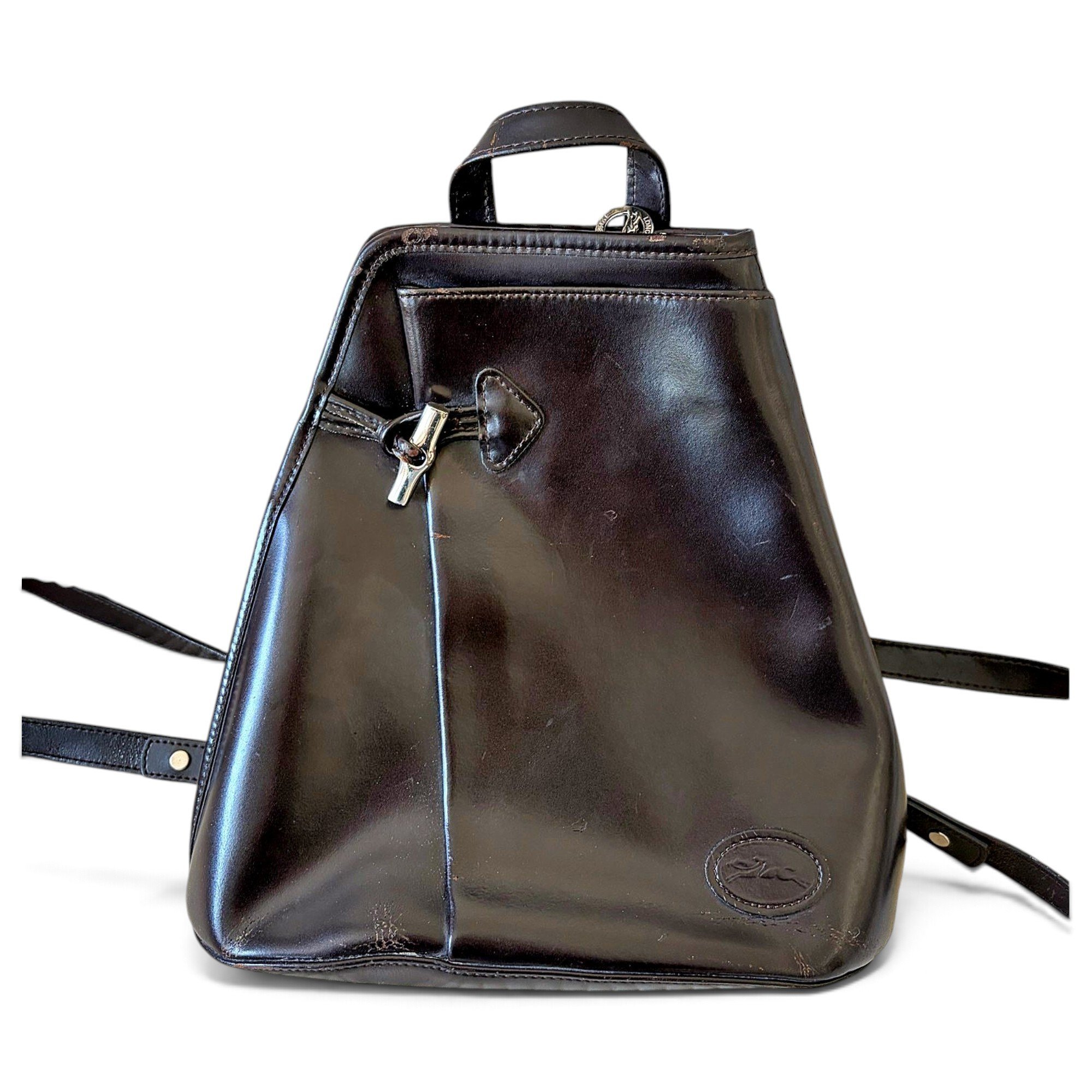 Foulonné leather backpack