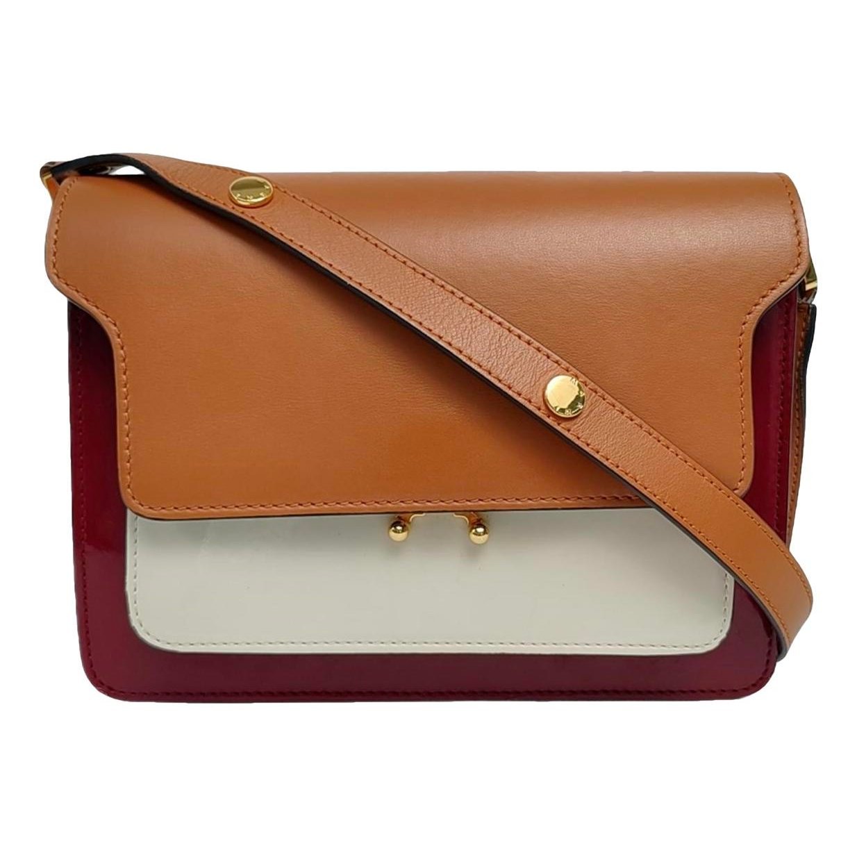 Trunk leather handbag