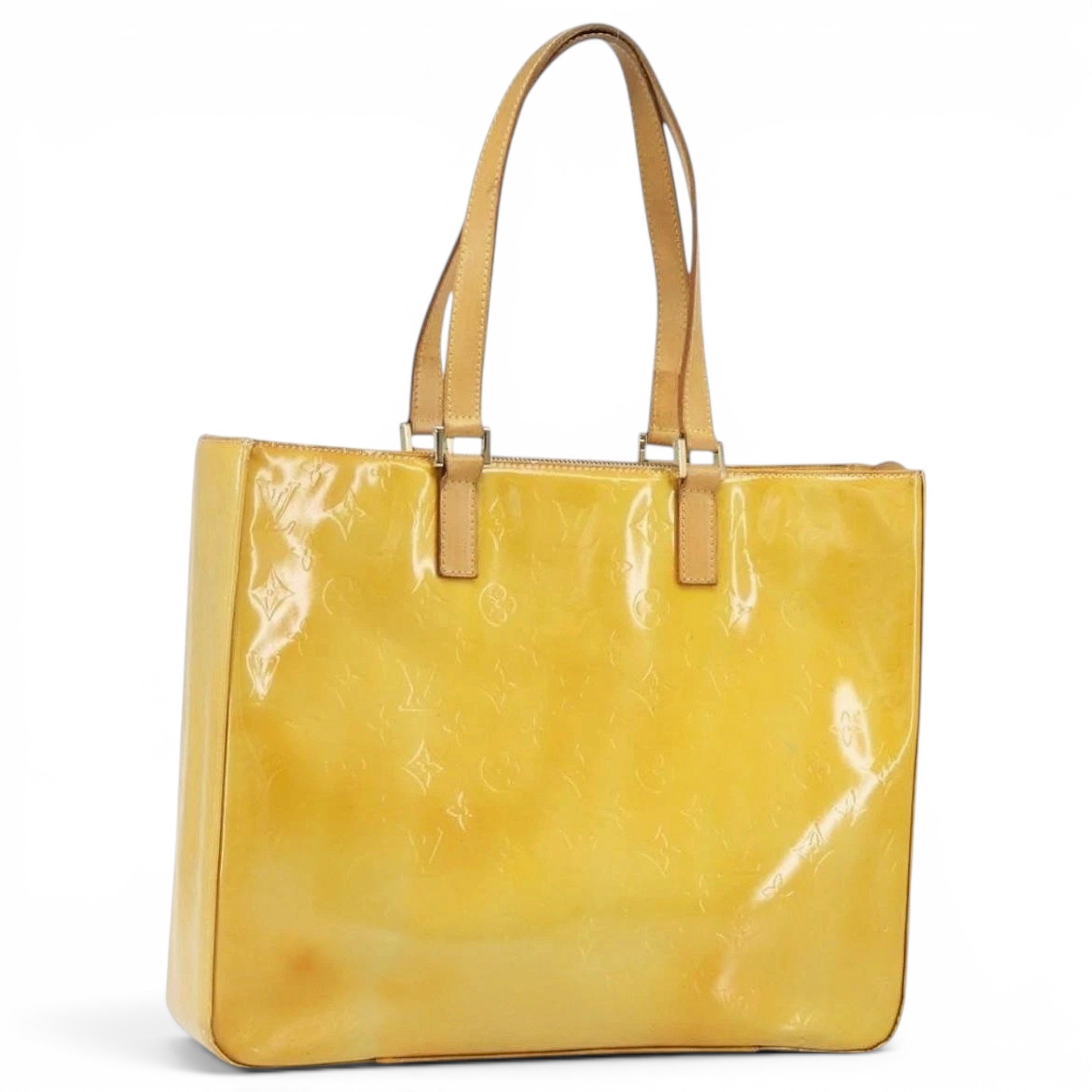 Patent leather tote