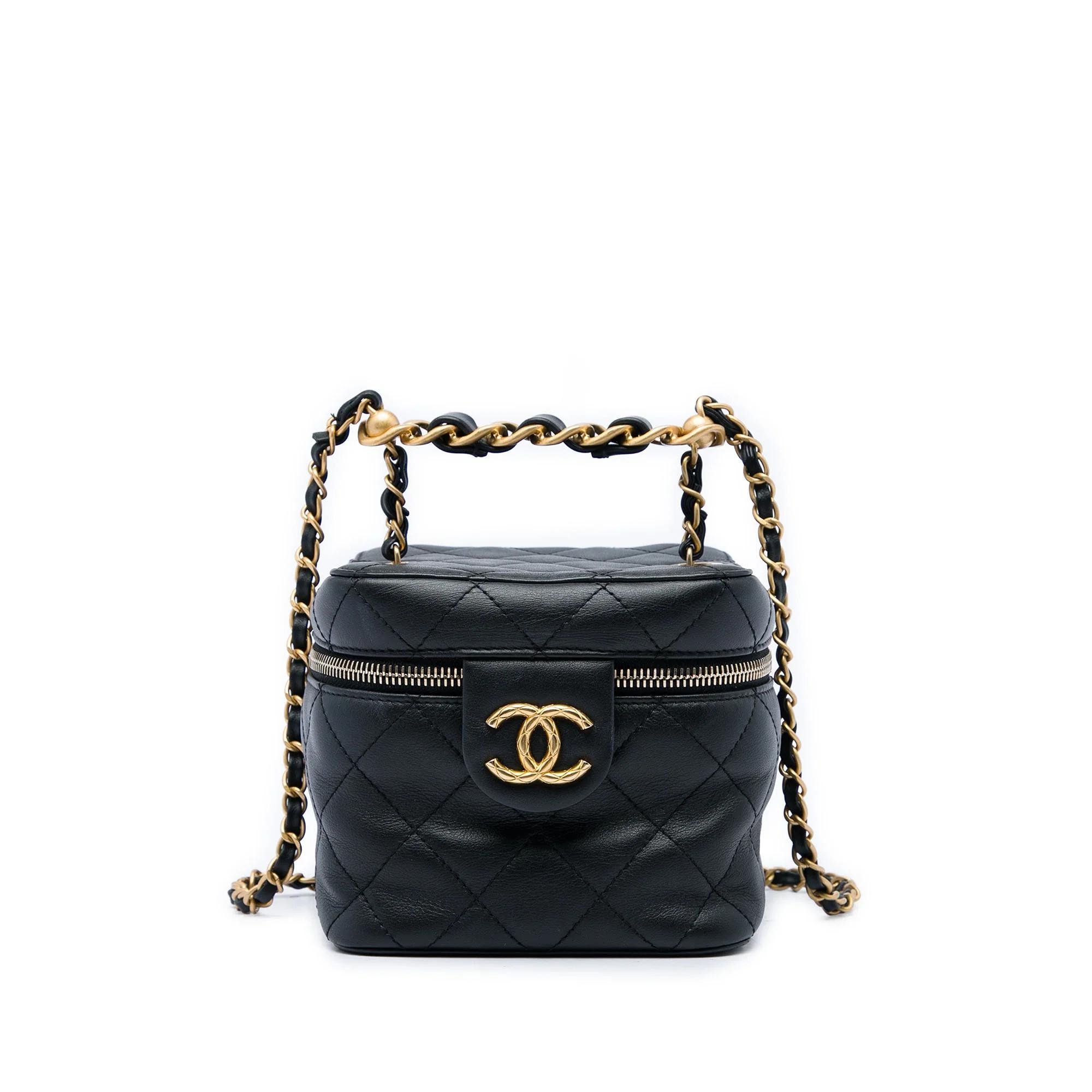 Vanity pony-style calfskin handbag