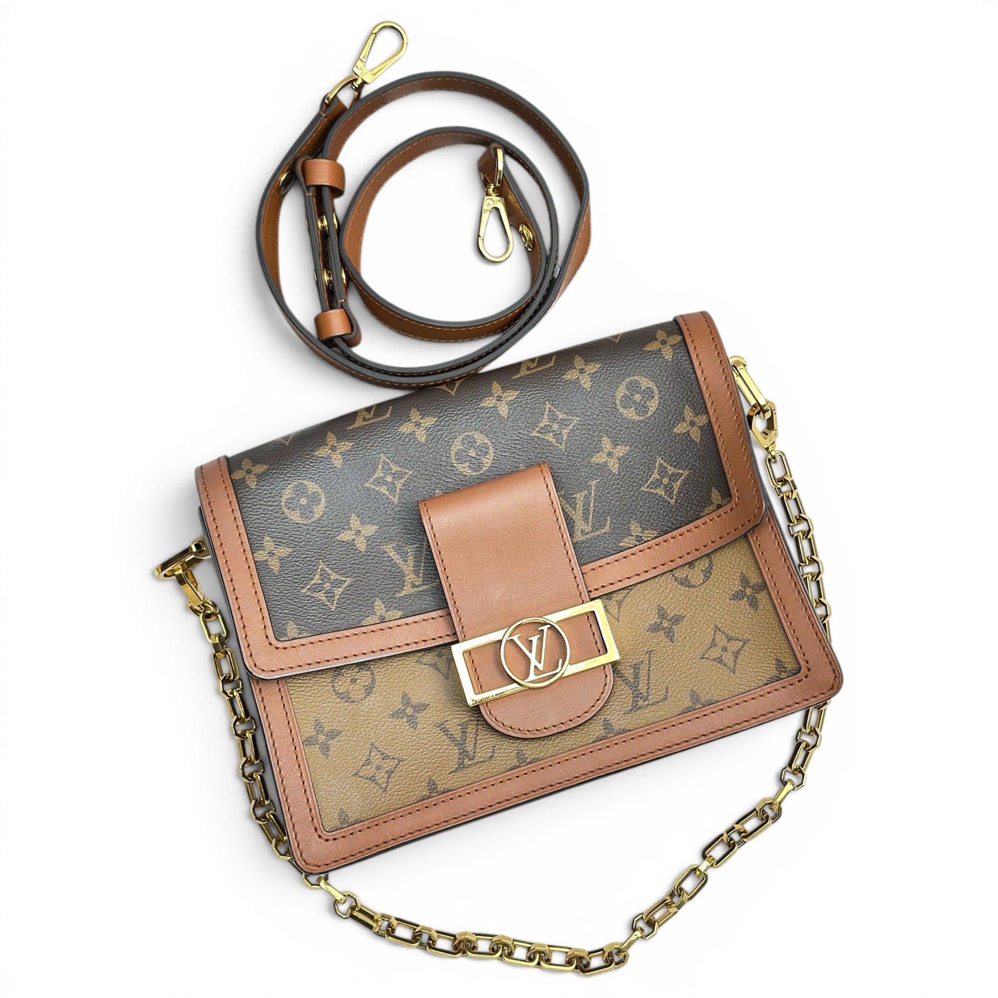 Dauphine leather handbag