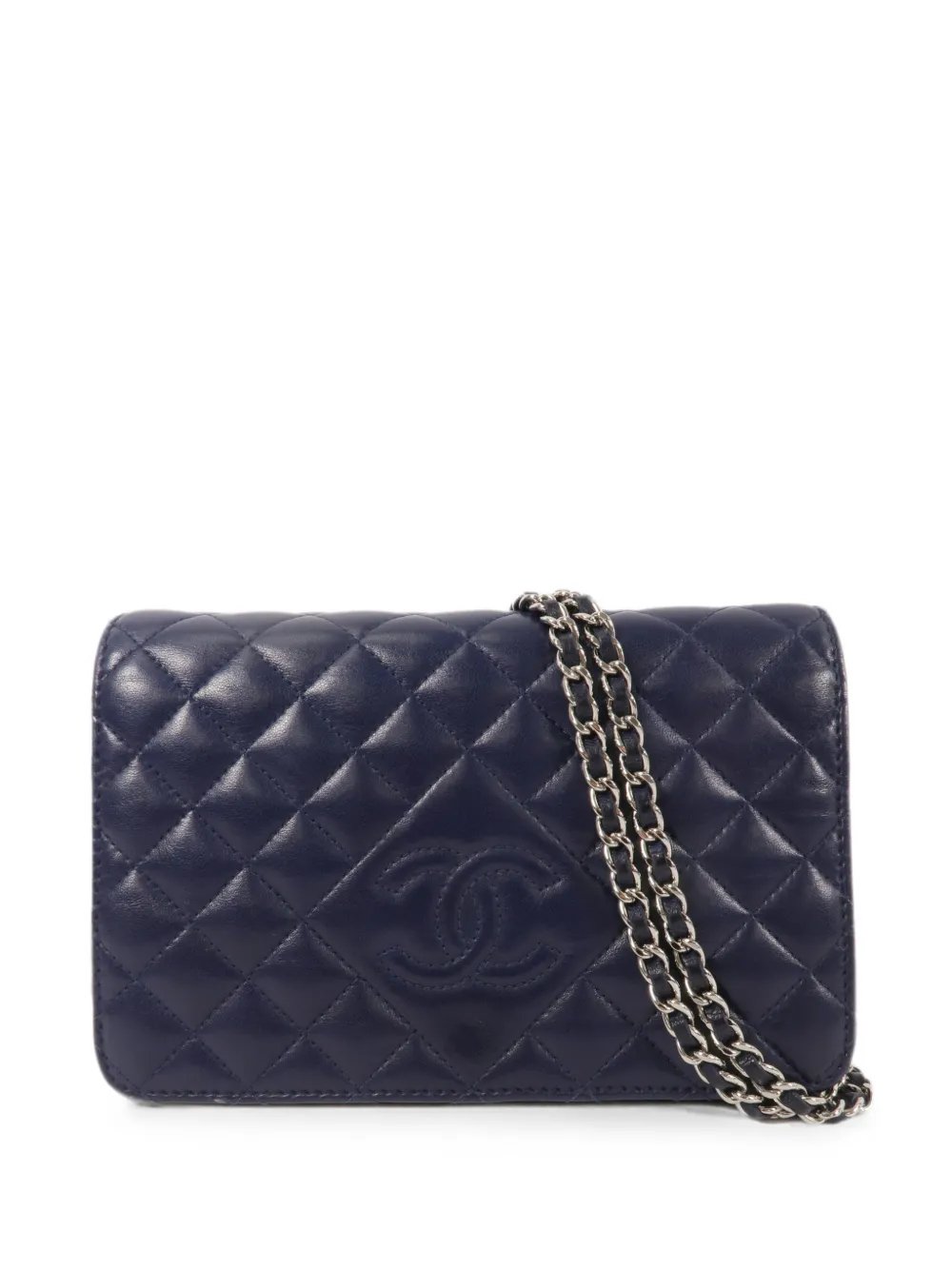 WOC diamond-quilted cross body mini bag