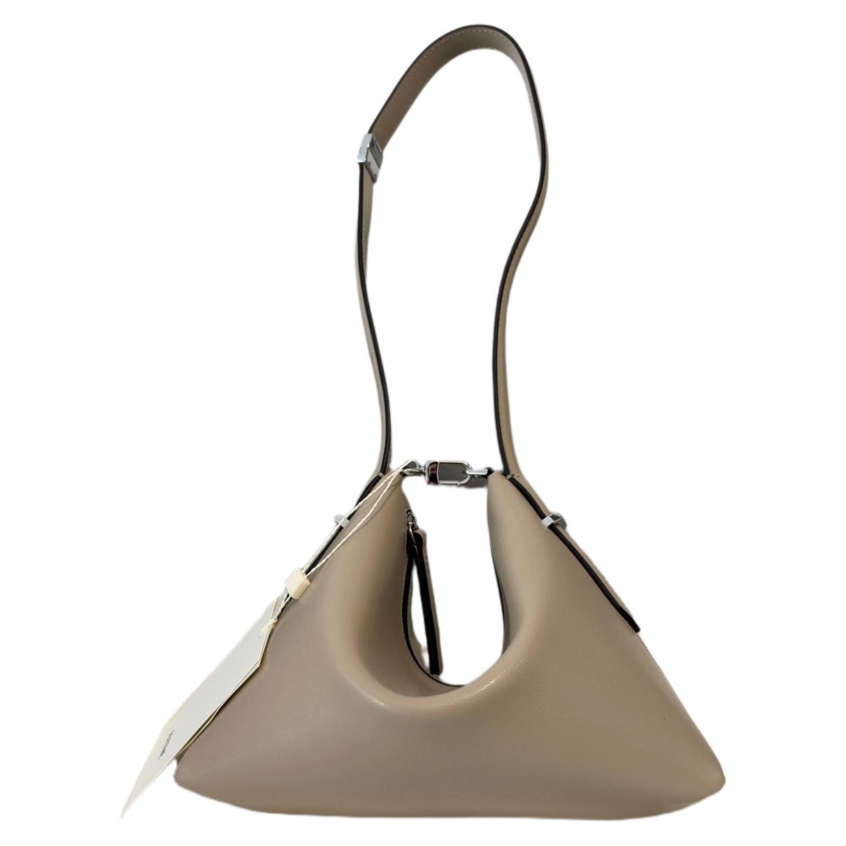 Bevel leather handbag