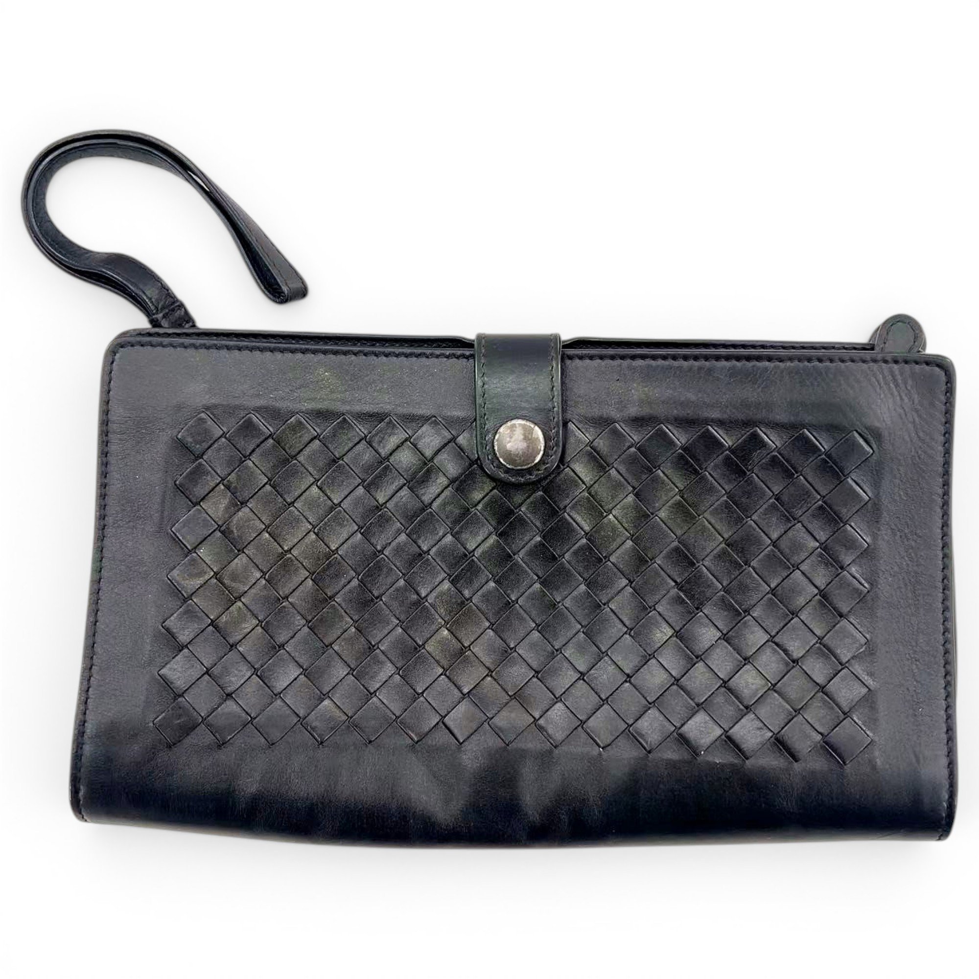 Leather clutch bag