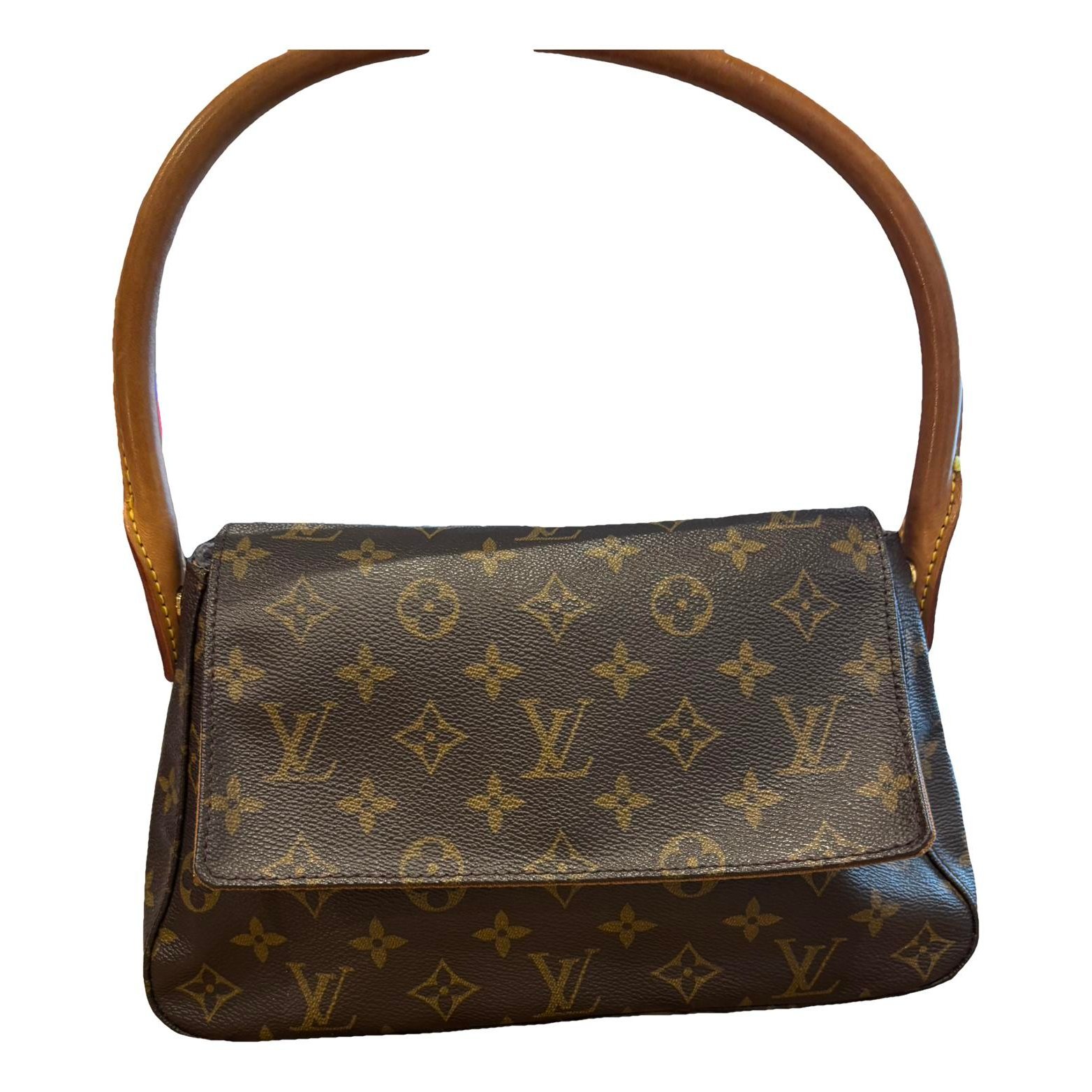Looping leather handbag