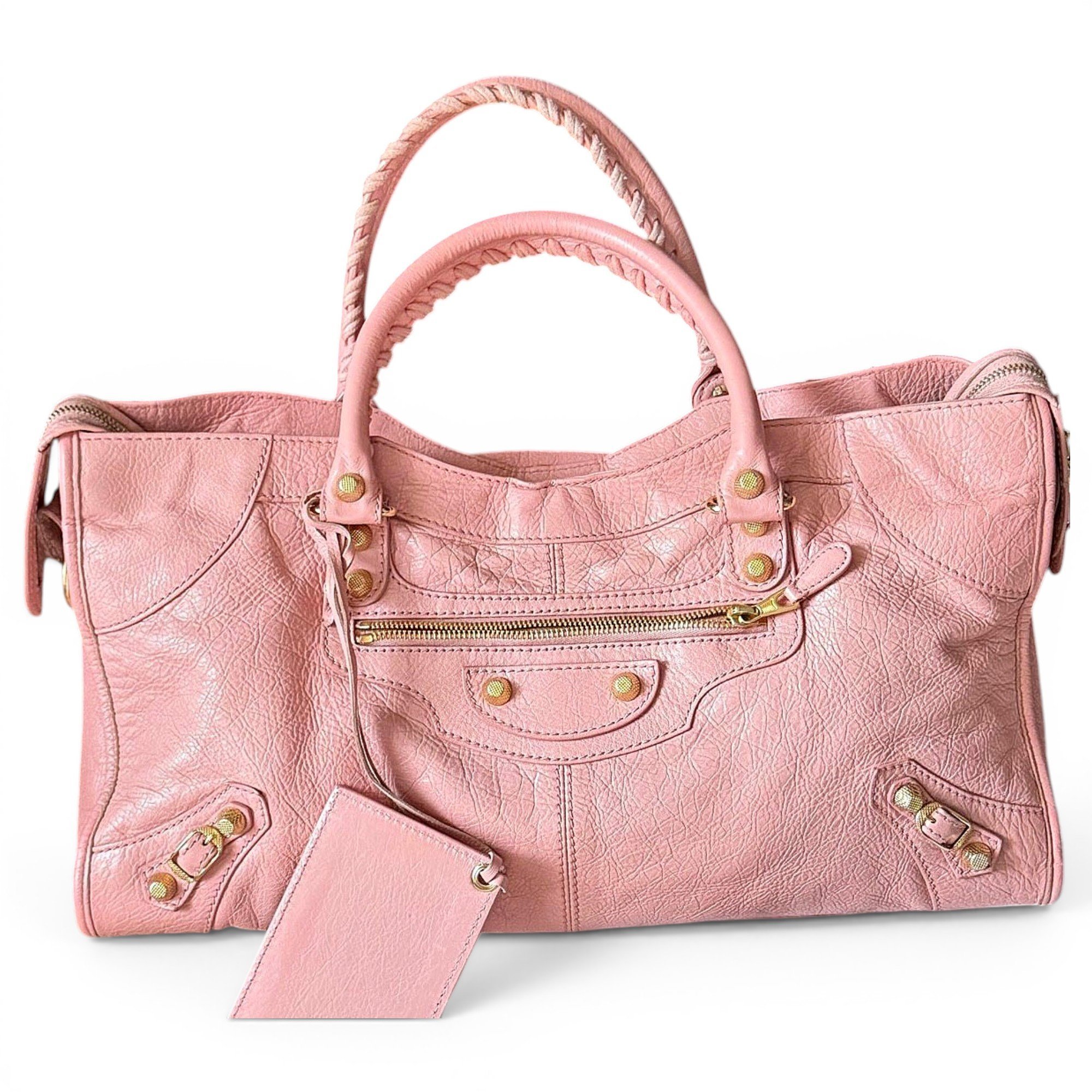 Work leather handbag