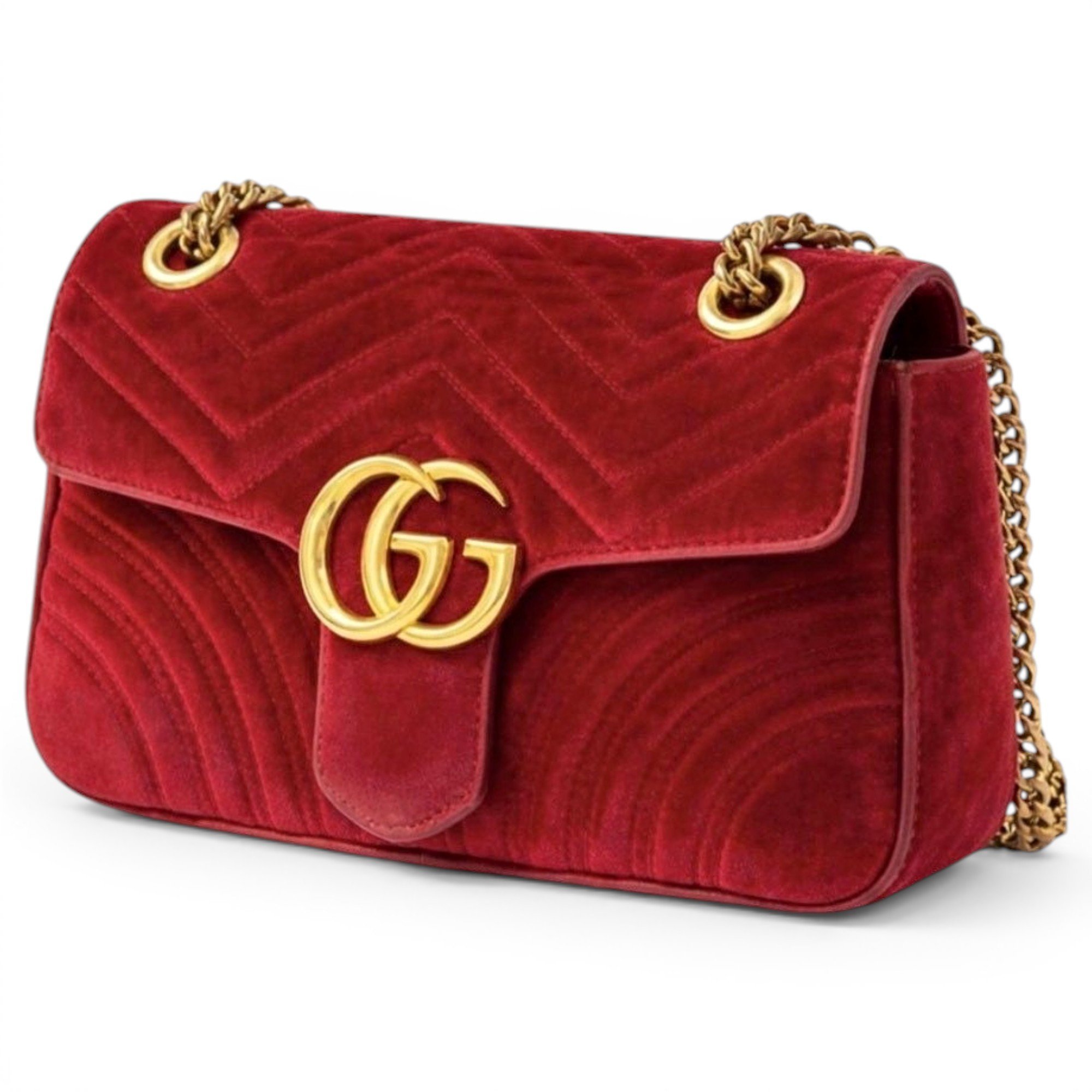 GG Marmont Flap velvet crossbody bag