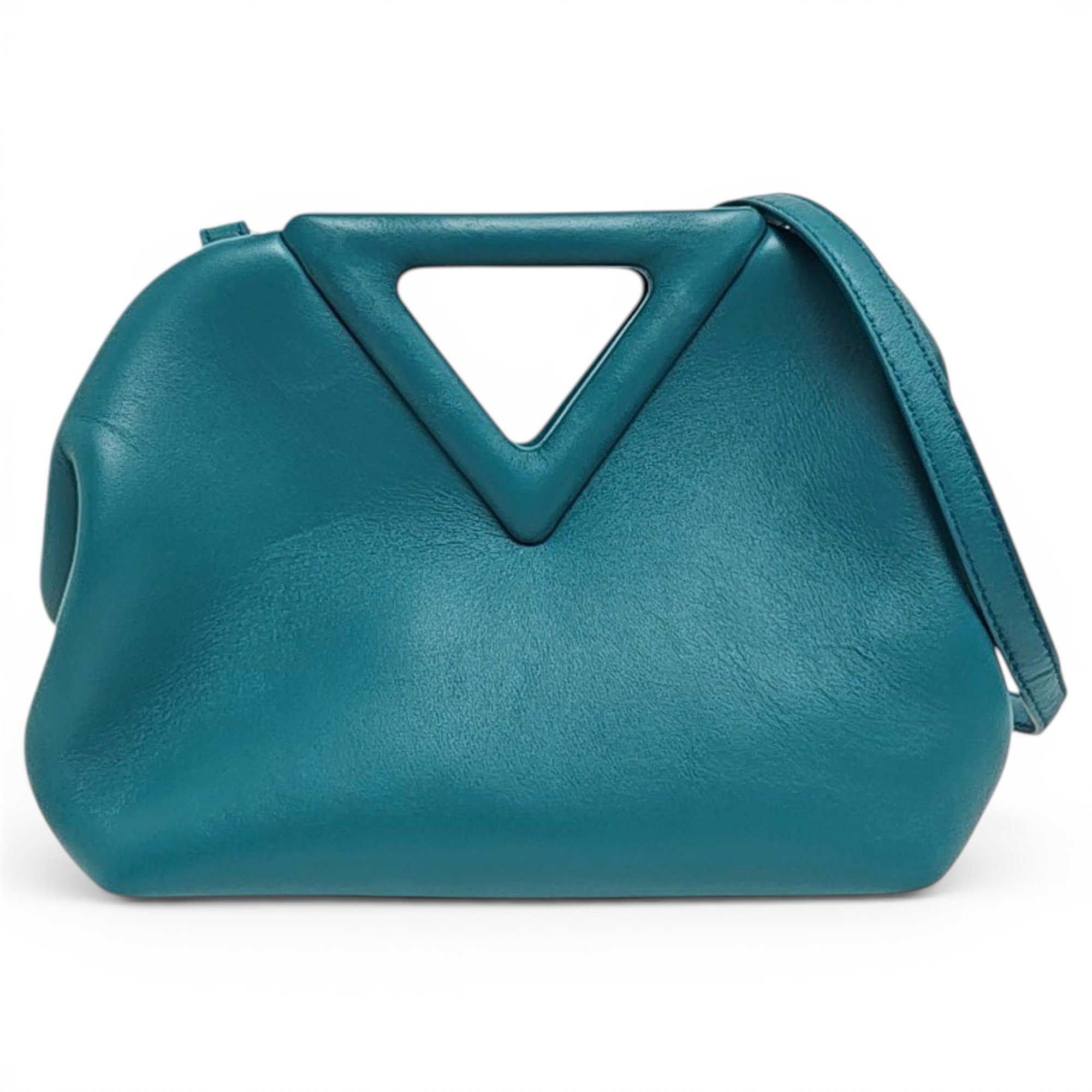 Point leather crossbody bag