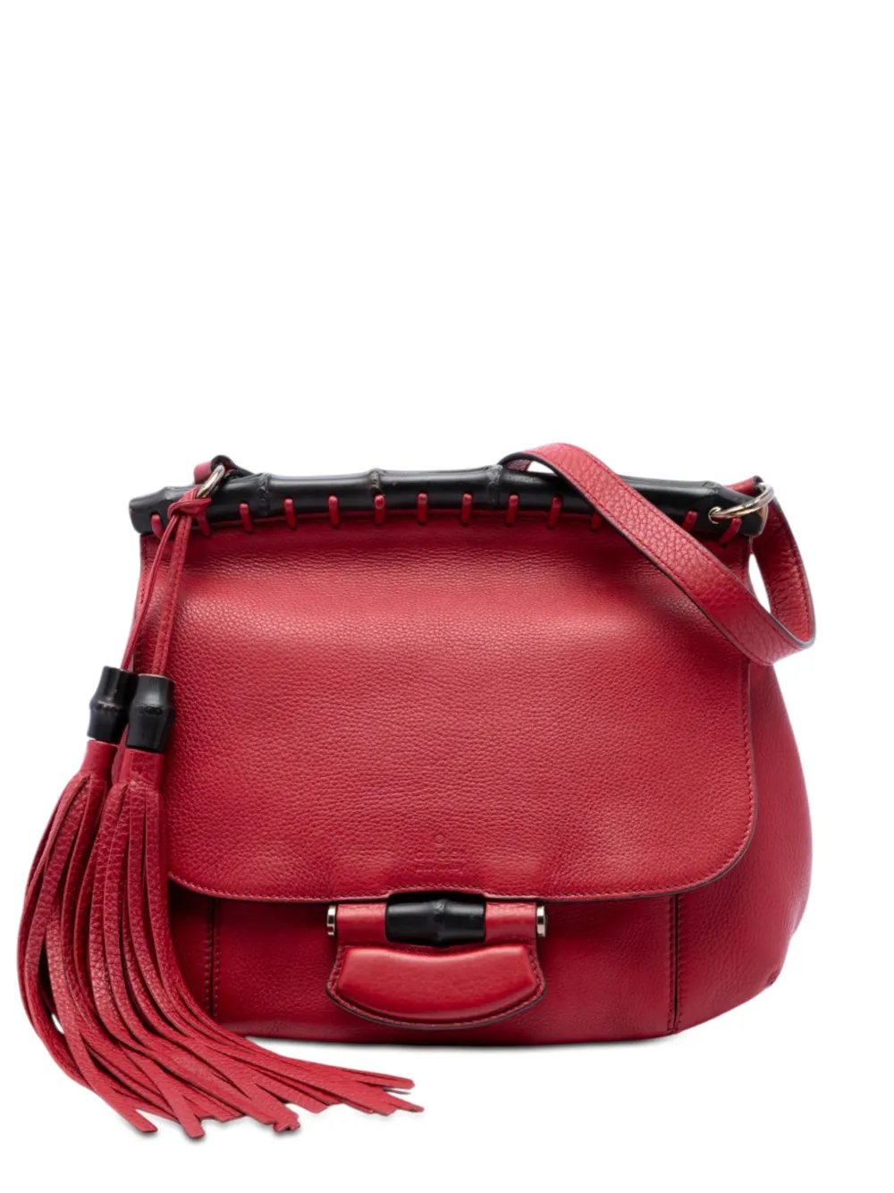 2016-2026 Medium Leather Bamboo Nouveau Fringe crossbody bag