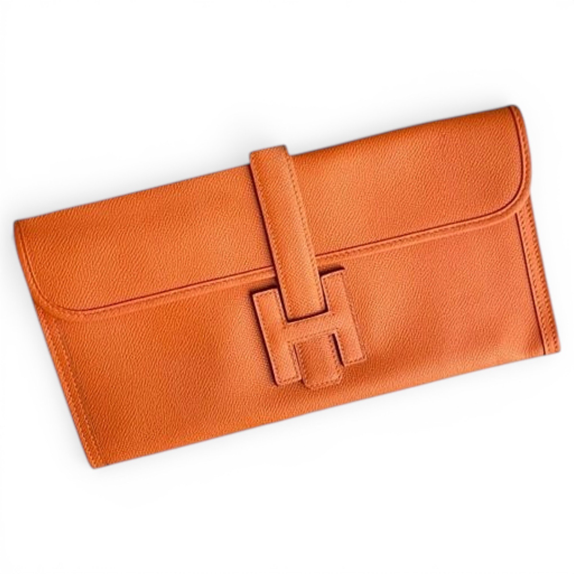 Jige leather clutch bag