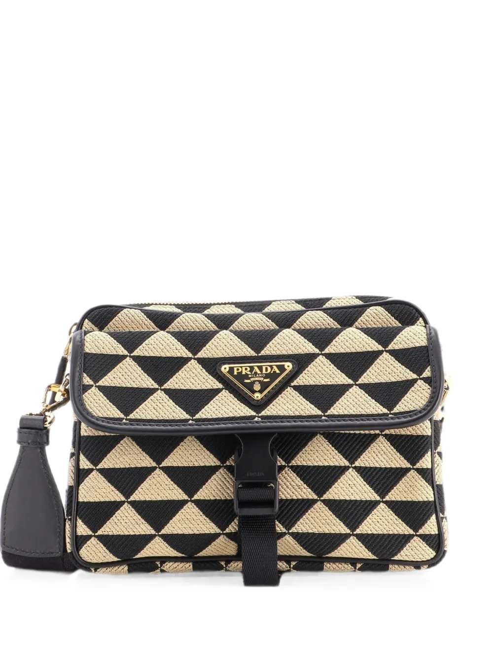 Symbole Front Pocket Zip Messenger Jacquard Small crossbody bag