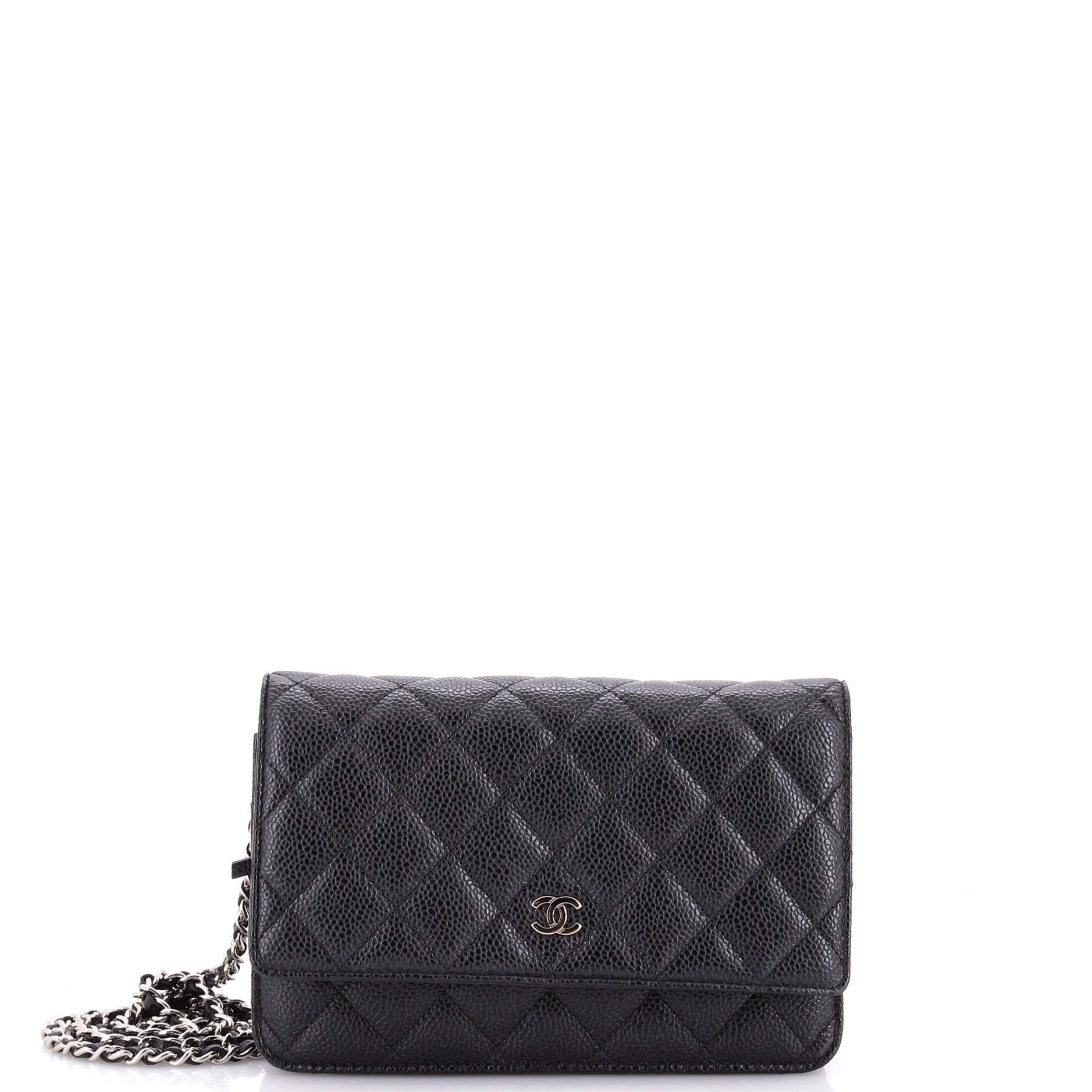 Wallet on Chain Quilted Caviar