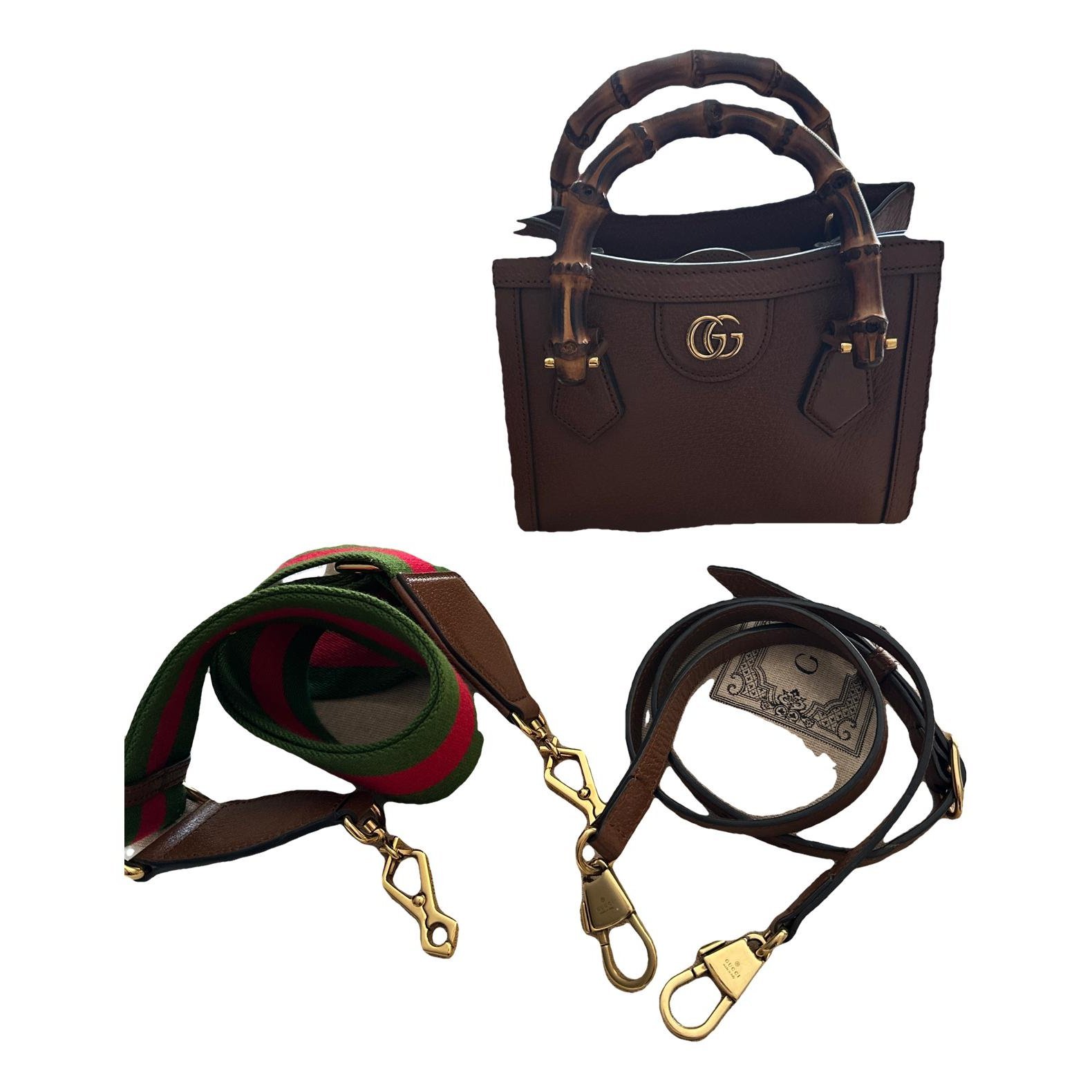 Diana Bamboo leather handbag