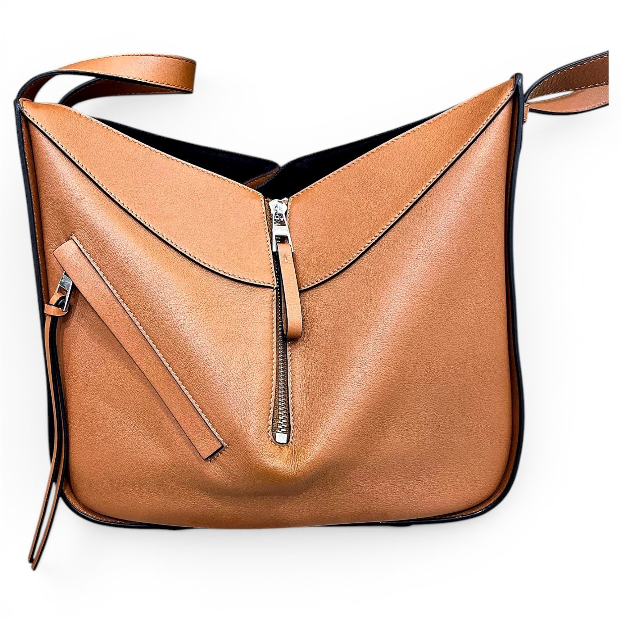 Hammock leather handbag