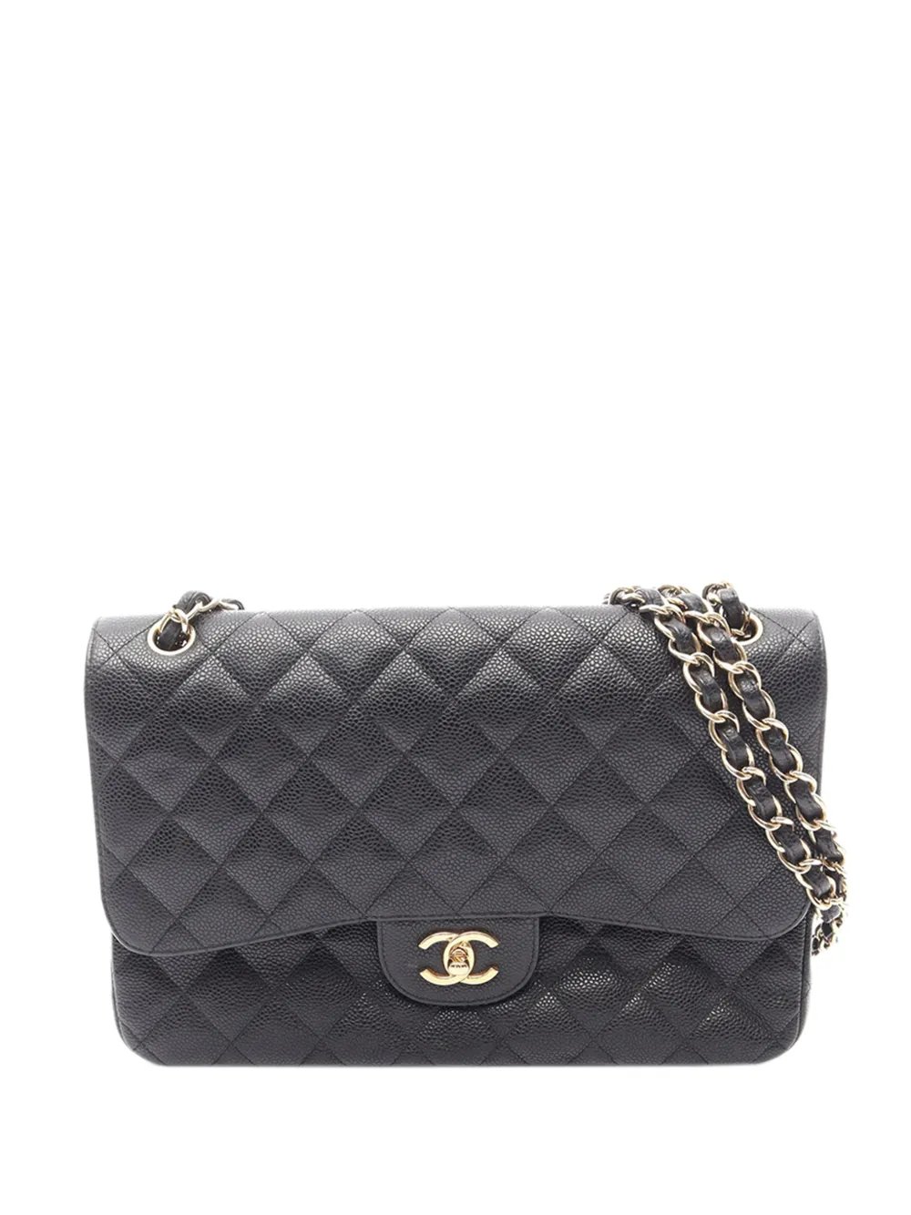 2012-2013 Maxi Classic Caviar Double Flap shoulder bag