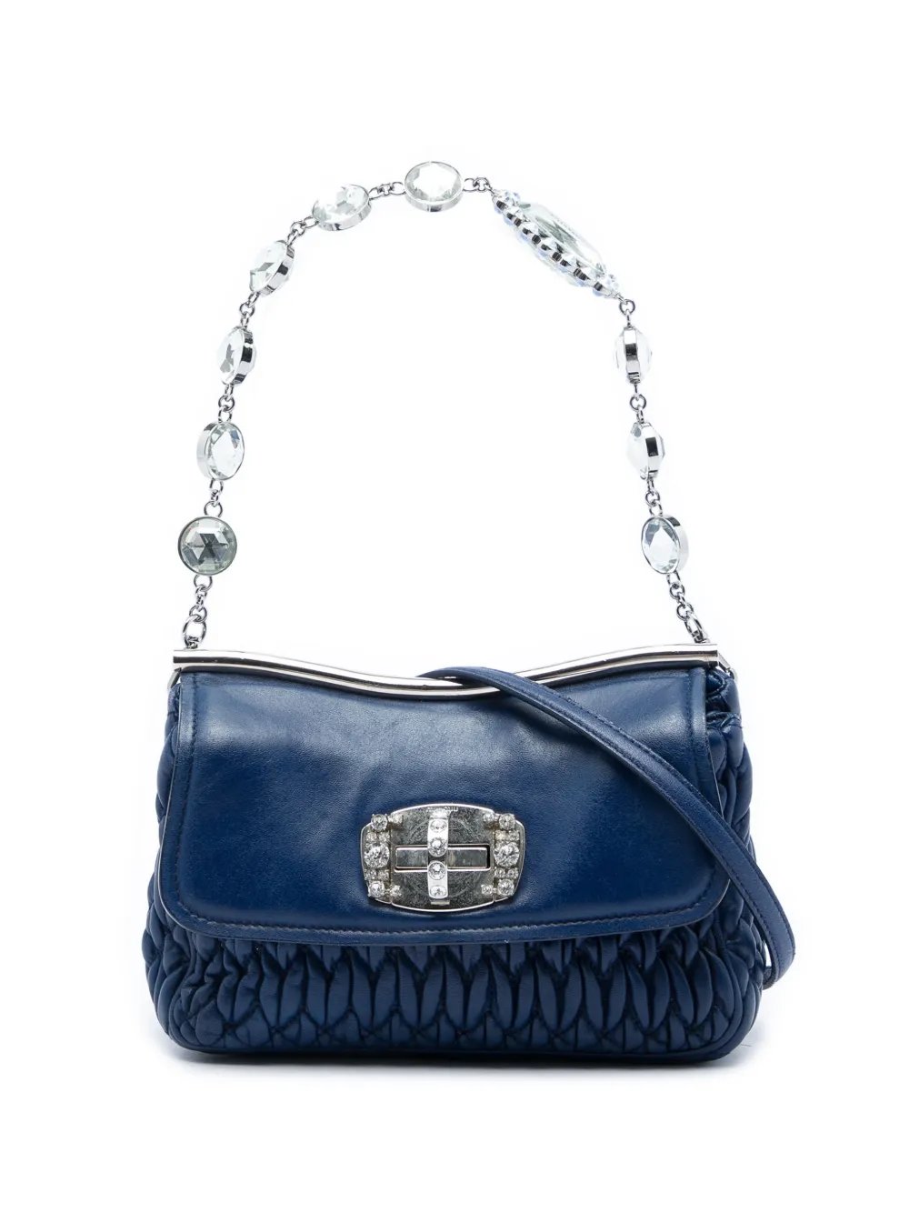 2010-2026 Matelasse Nappa Crystal Frame Flap satchel