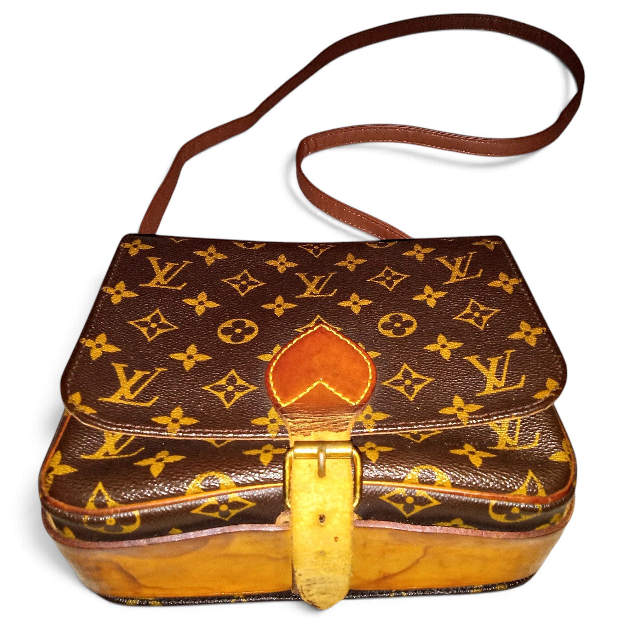 Cartouchière leather crossbody bag