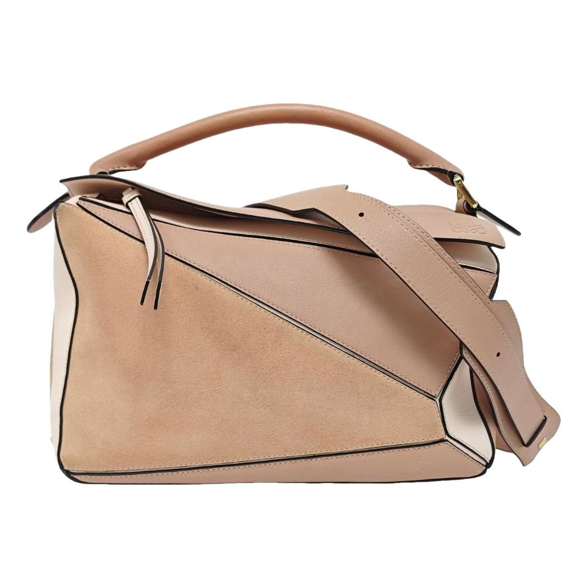 Puzzle leather handbag